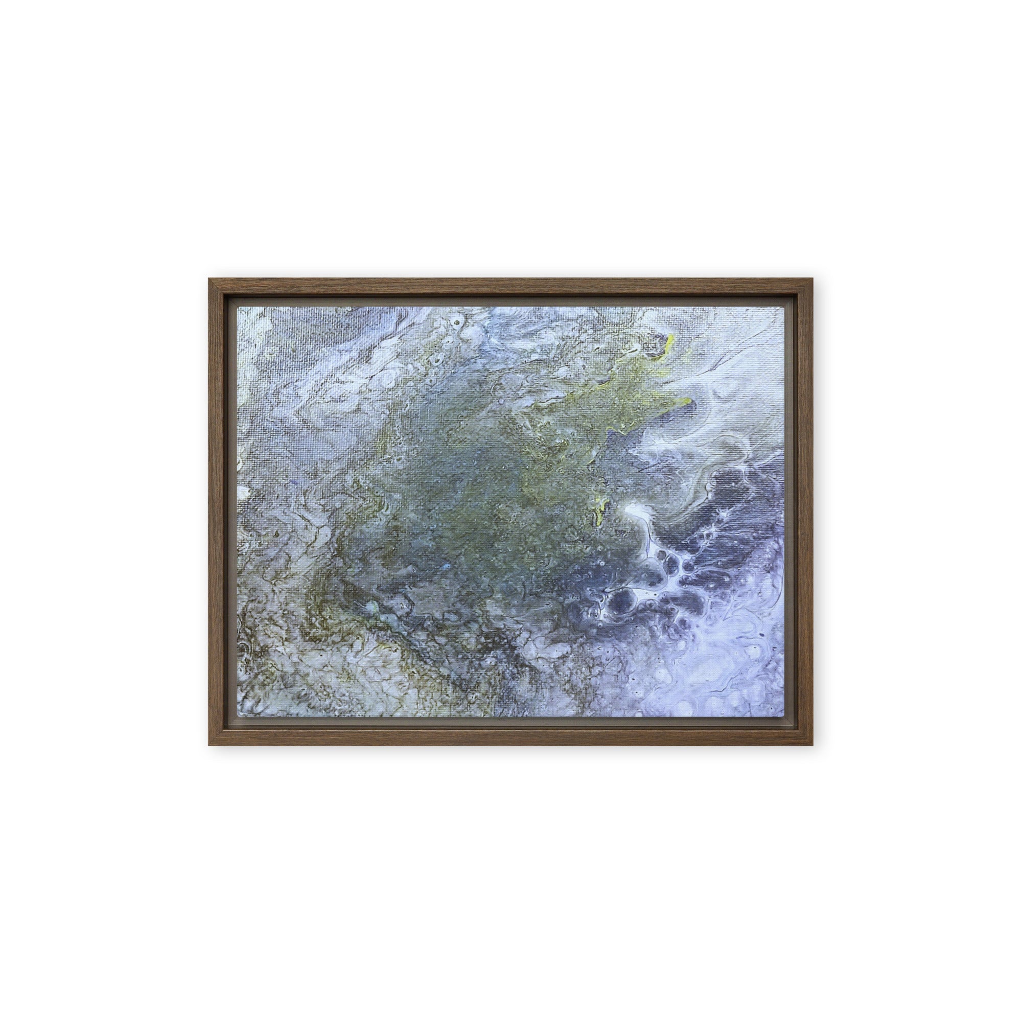 Shallows framed canvas studio series wall display image in brown frame, 8 x 10 inch universal size