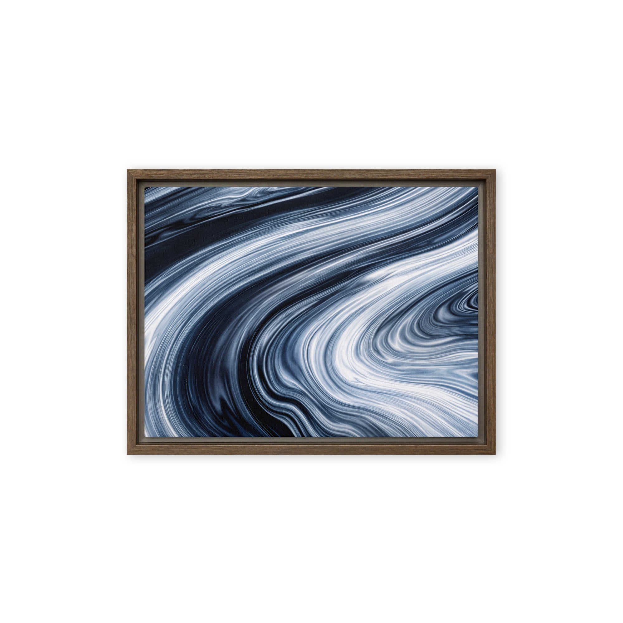 Vortex framed canvas print wall display image in brown frame, 8 x 10 inch universal size