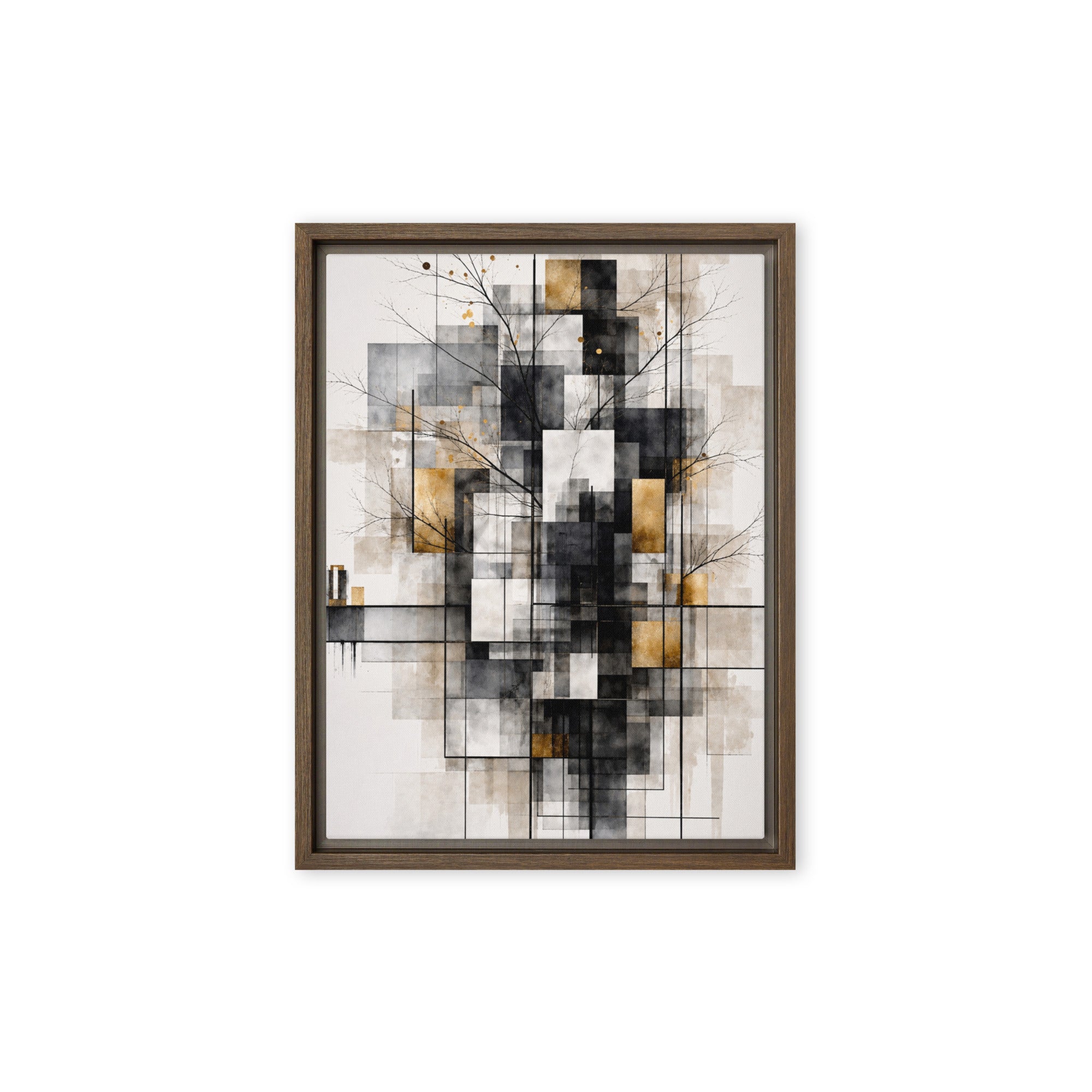 Avect framed canvas print wall display image in brown frame, 8 x 10 inch universal size