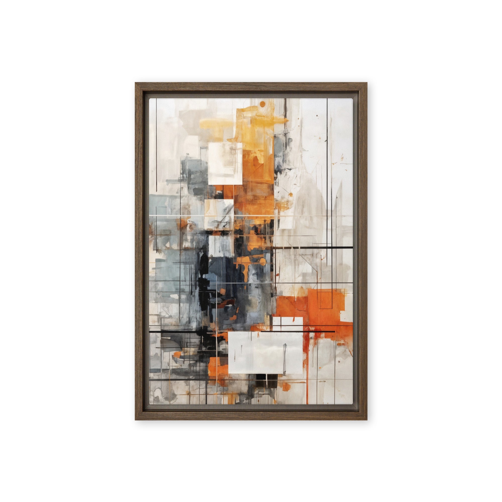 Corrupt framed canvas print image for product listing in brown frame, 12 x 12 inch universal size