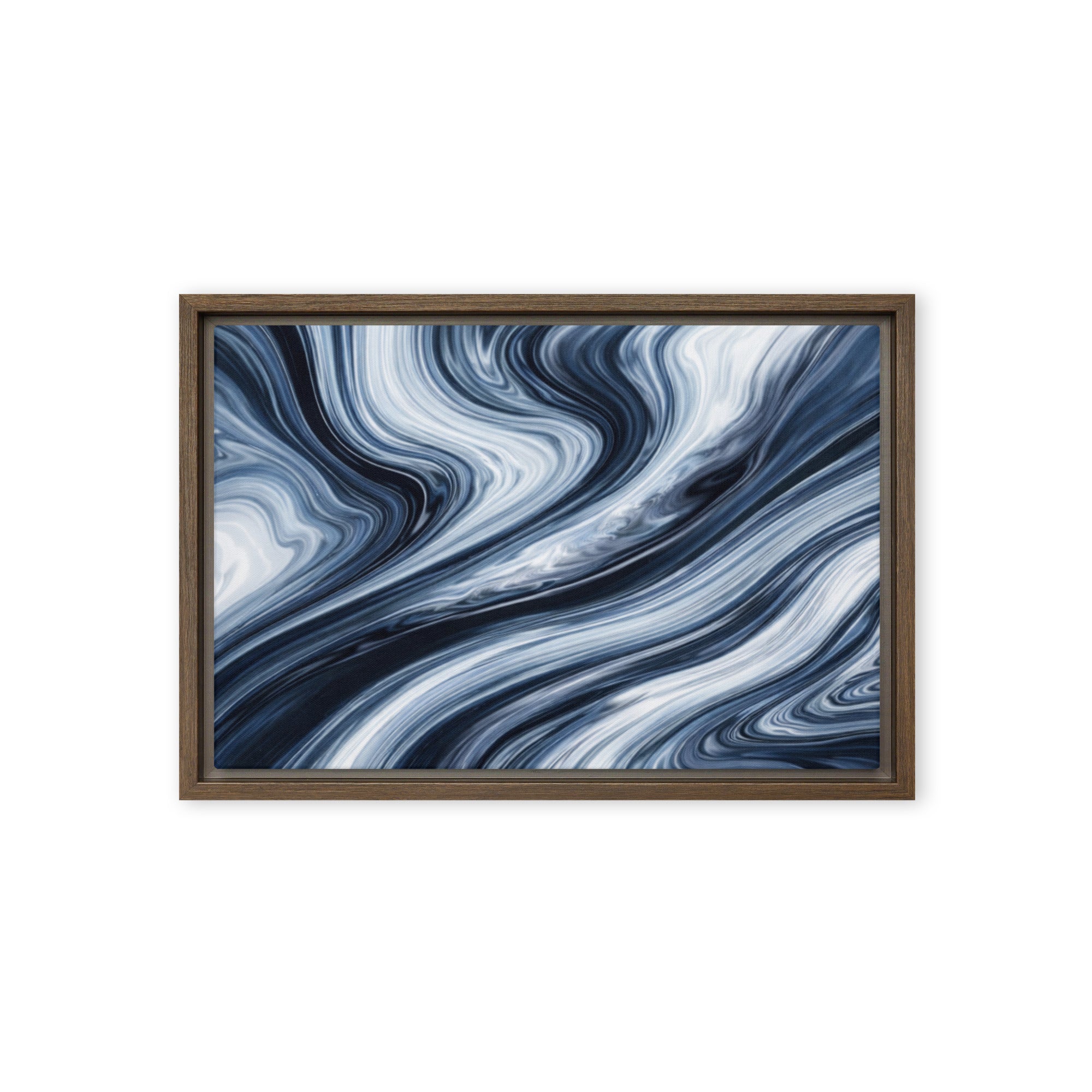 Vision framed canvas print, front view in black frame, 24 x 32 inch large size