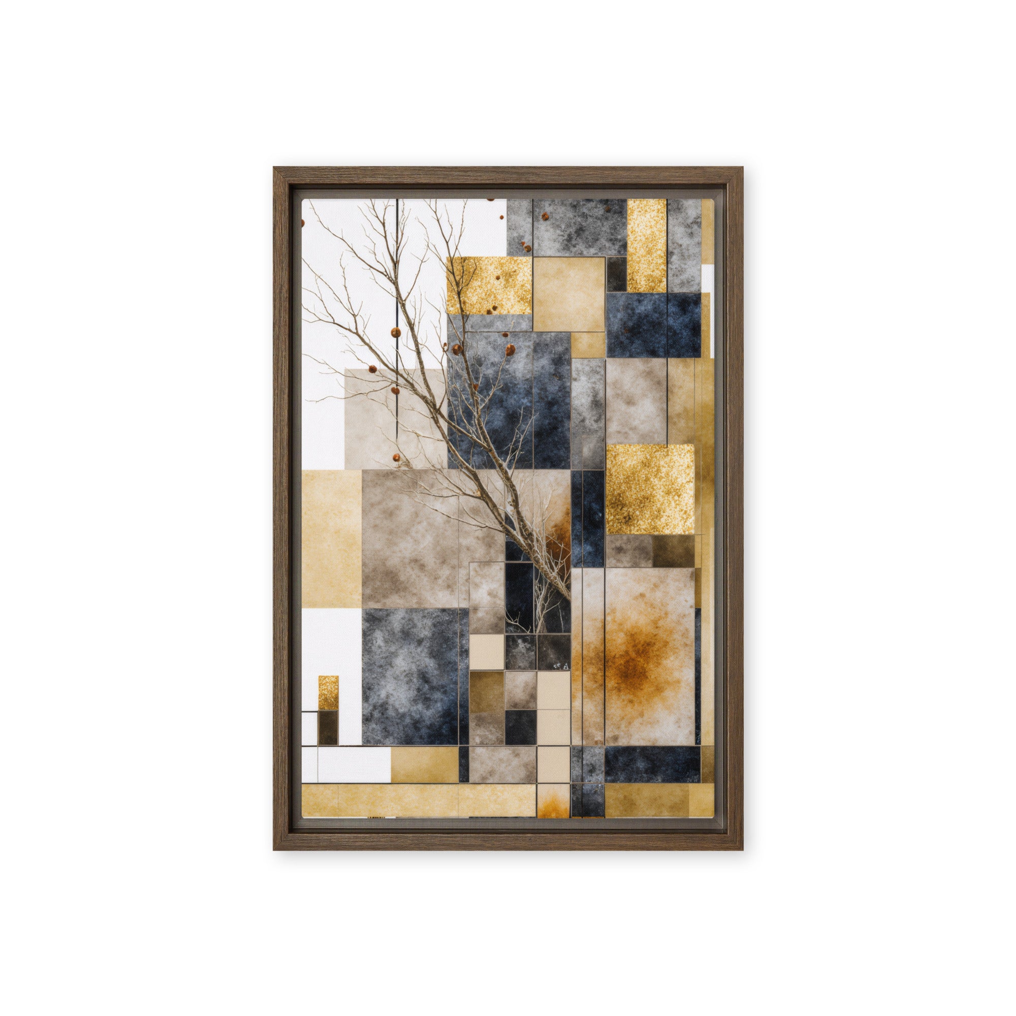 Scorie framed canvas print product image in brown frame, 11 x 14 inch universal size