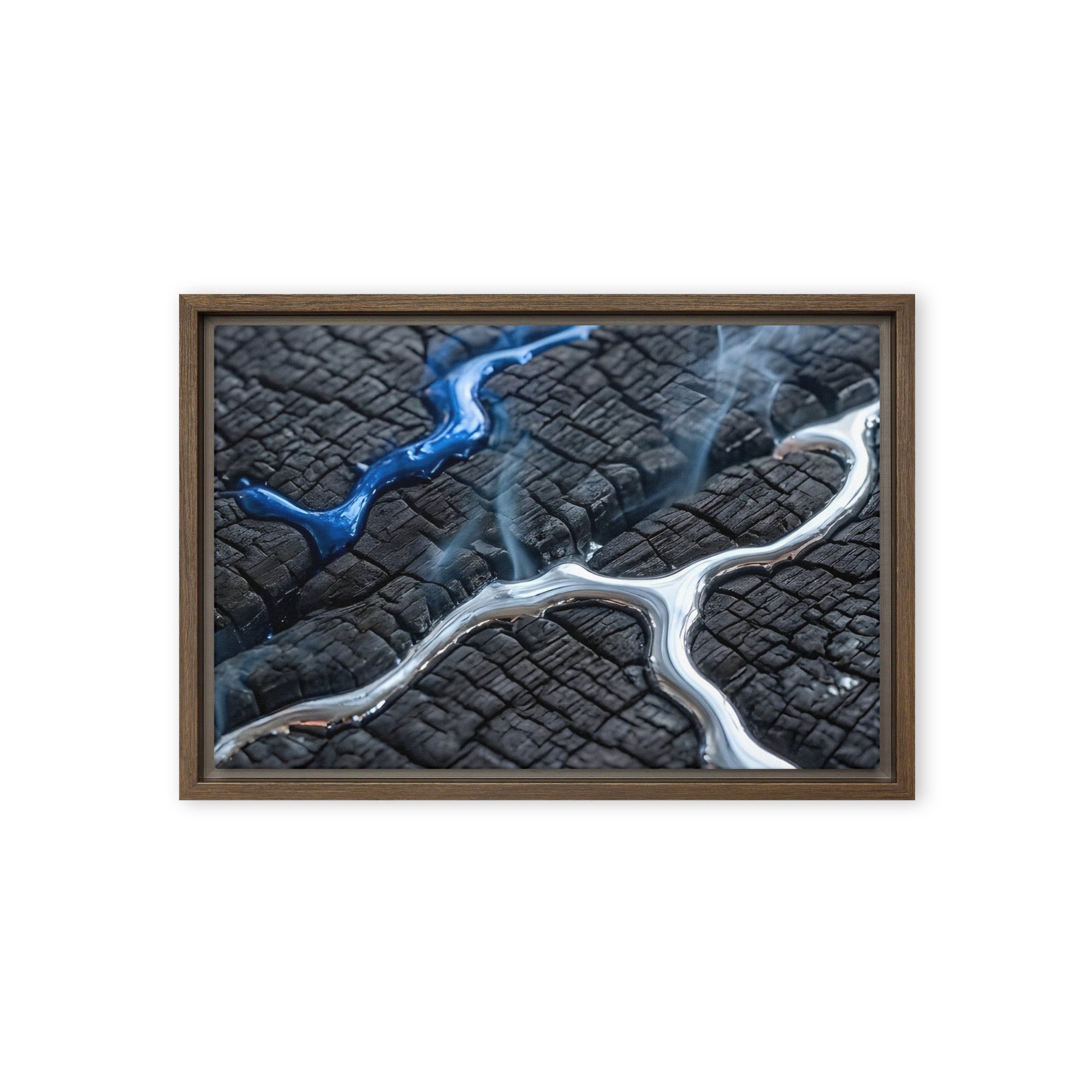 Rhyolite framed canvas print image for product listing in brown frame, 12 x 12 inch universal size