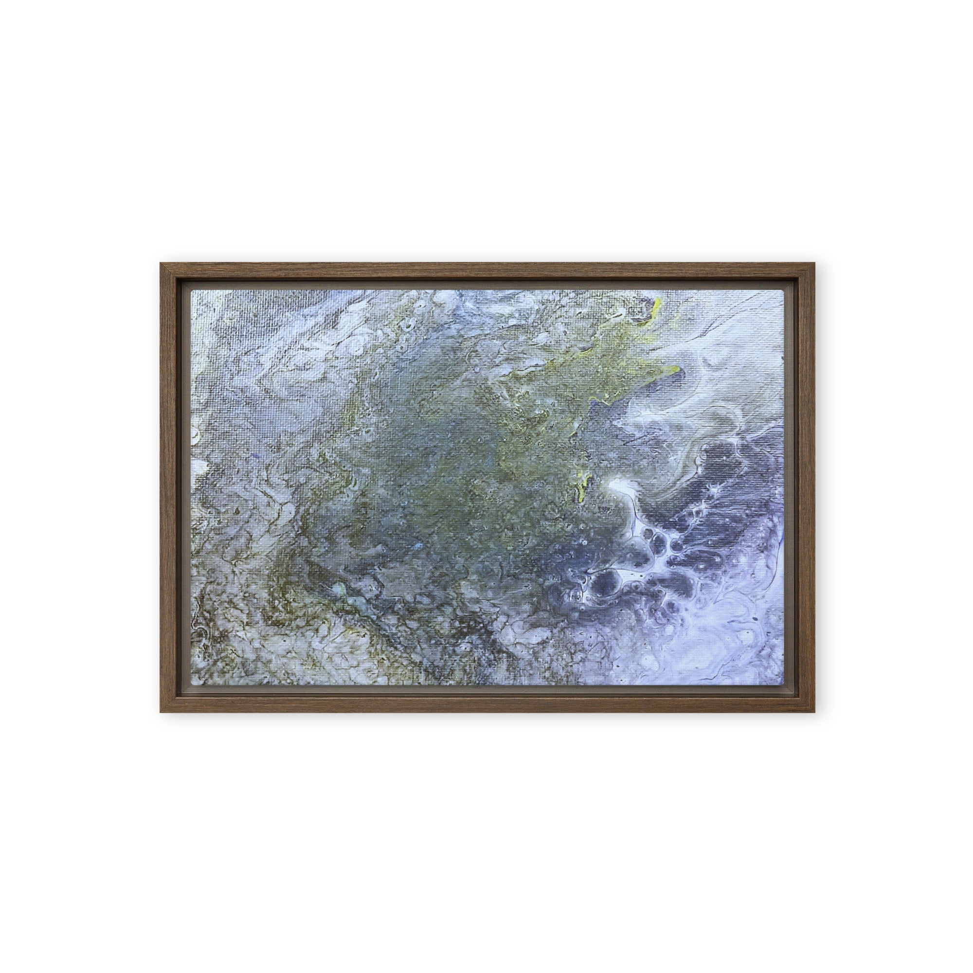 Shallows framed canvas studio series image for product listing in brown frame, 12 x 12 inch universal size