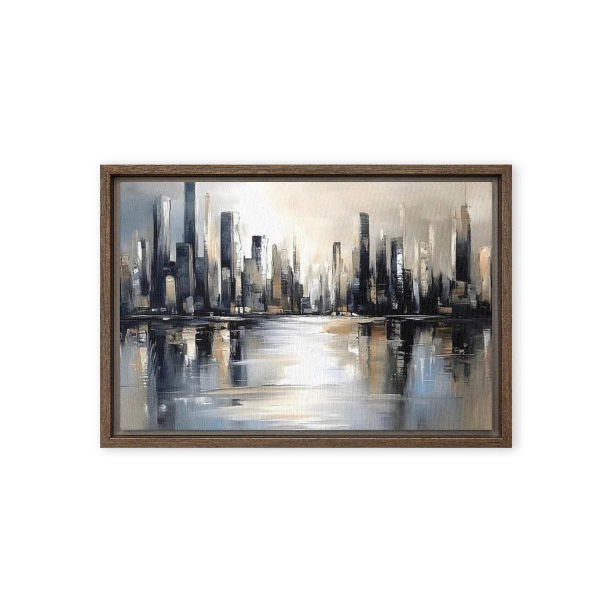 Sharps framed canvas print image for product listing in brown frame, 12 x 12 inch universal size