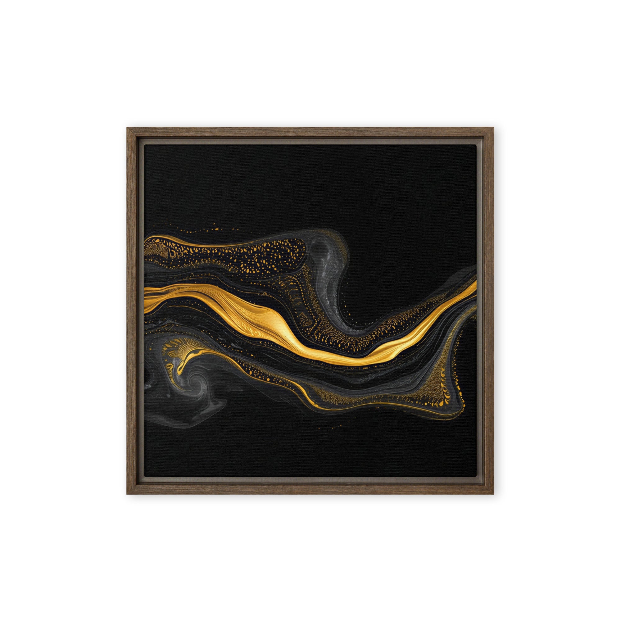 Filon framed canvas print product image in brown frame, 16 x 16 inch universal size