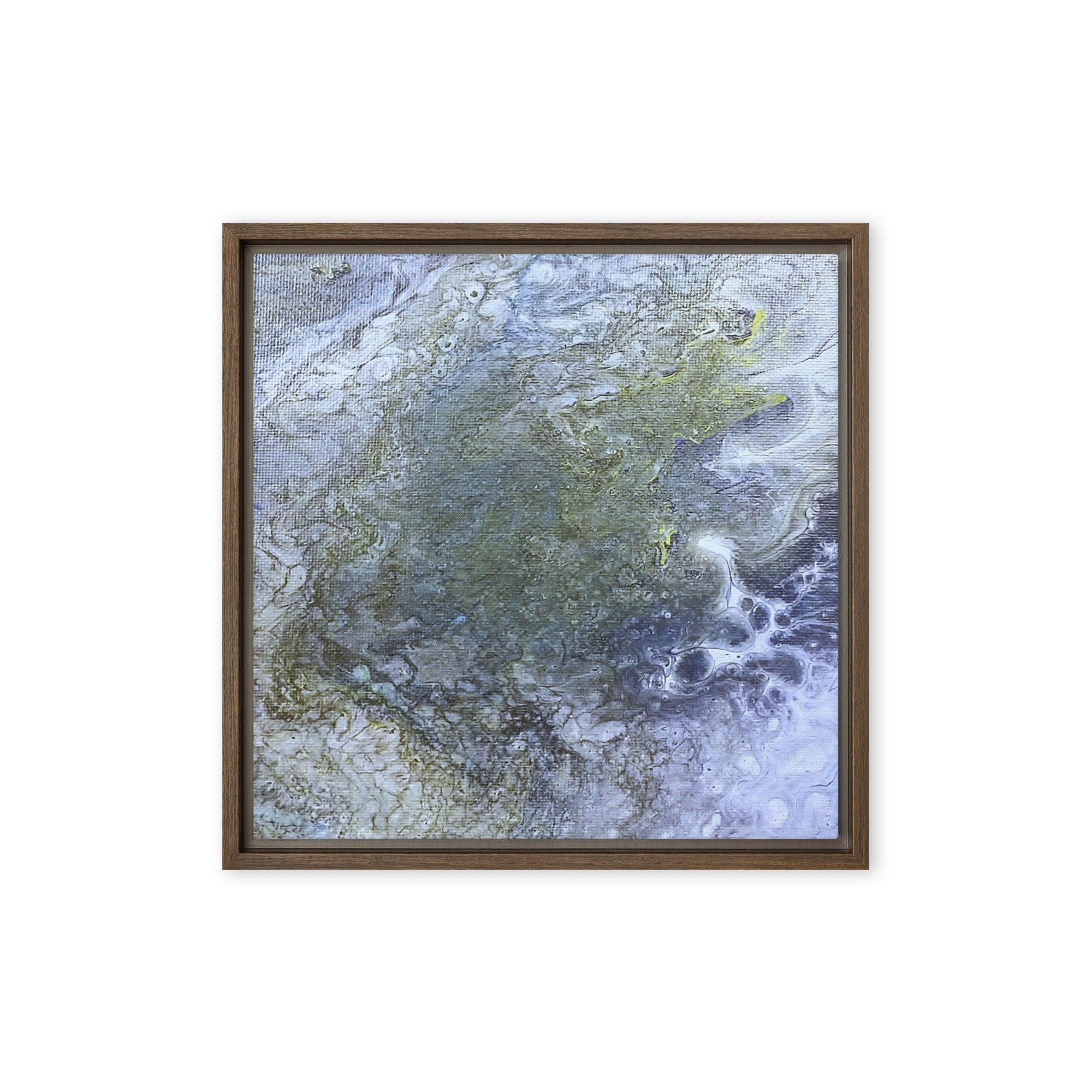 Shallows framed canvas studio series product image in brown frame, 16 x 16 inch universal size