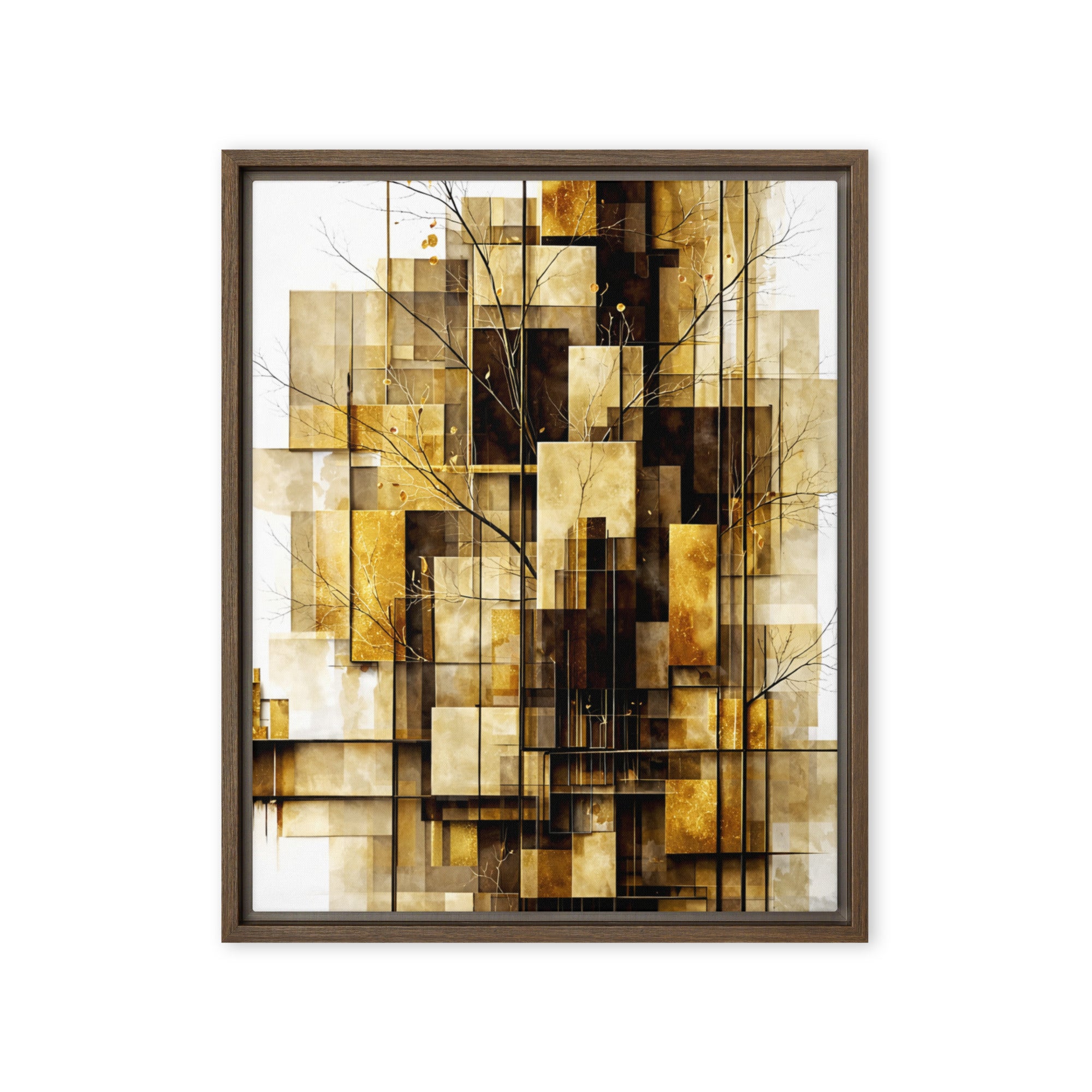 Altin framed canvas print front-facing product image in brown frame, 16 x 20 inch universal size