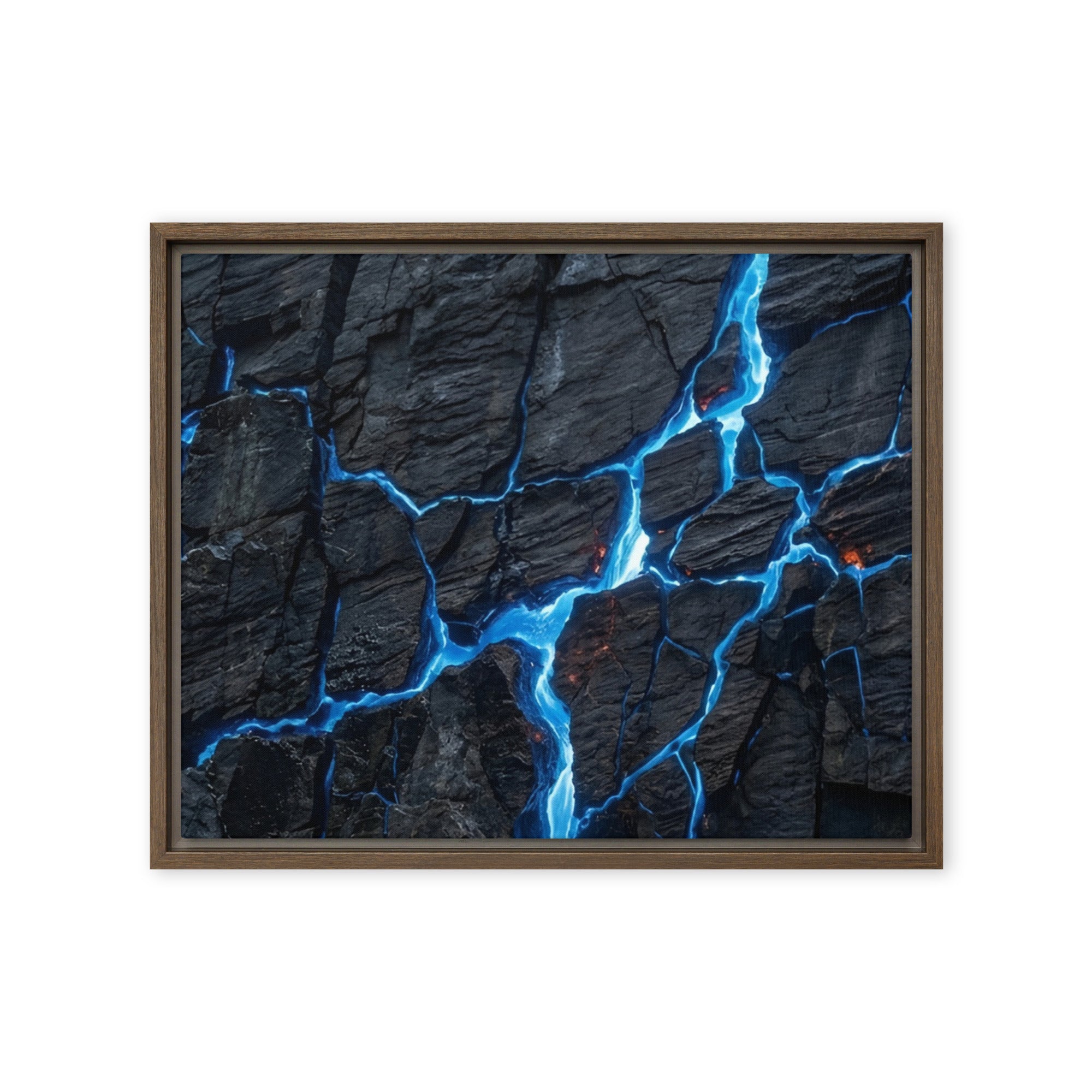 Effusions framed canvas print wall display image in brown frame, 20 x 30 inch large size