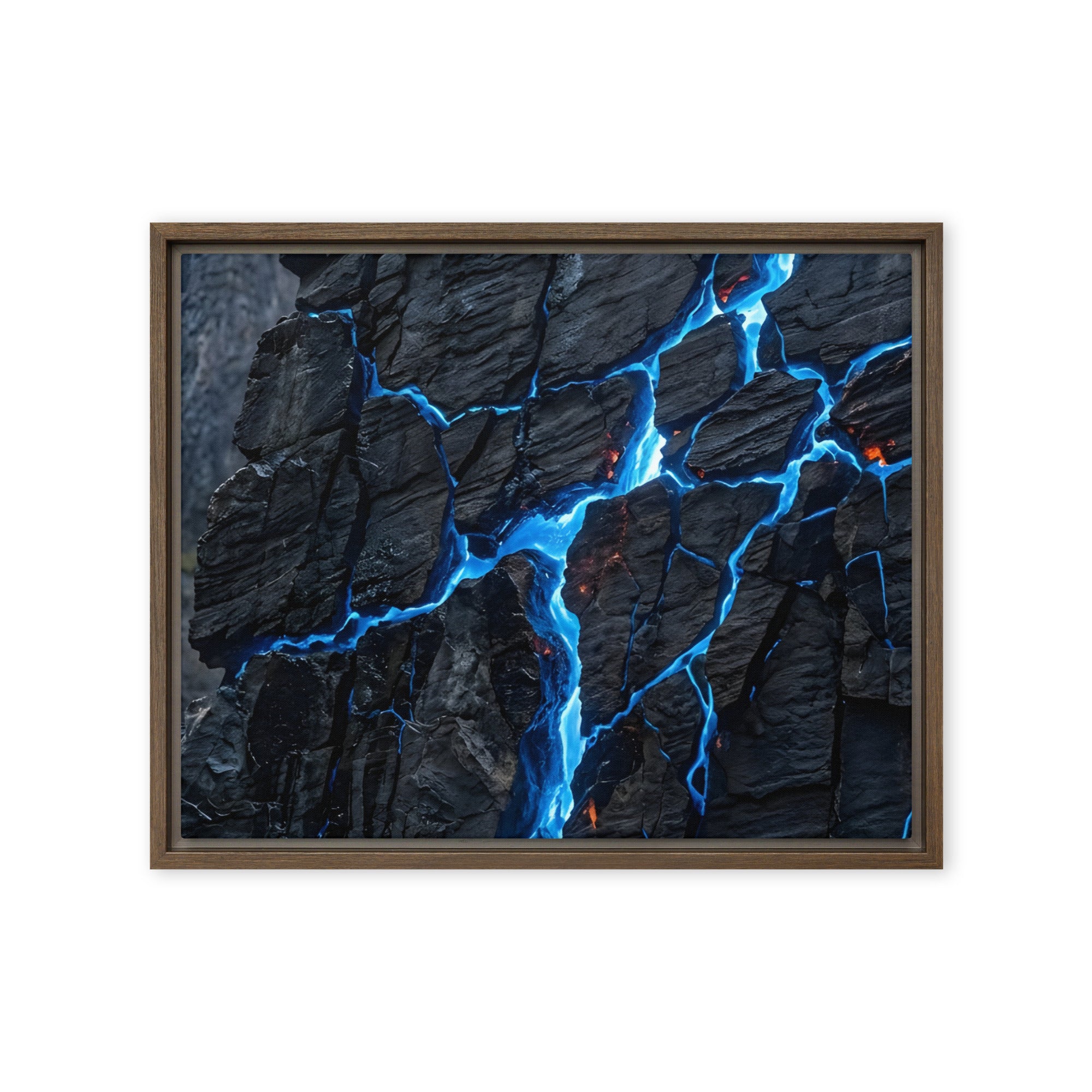 Xenolith framed canvas print wall display image in brown frame, 20 x 30 inch large size