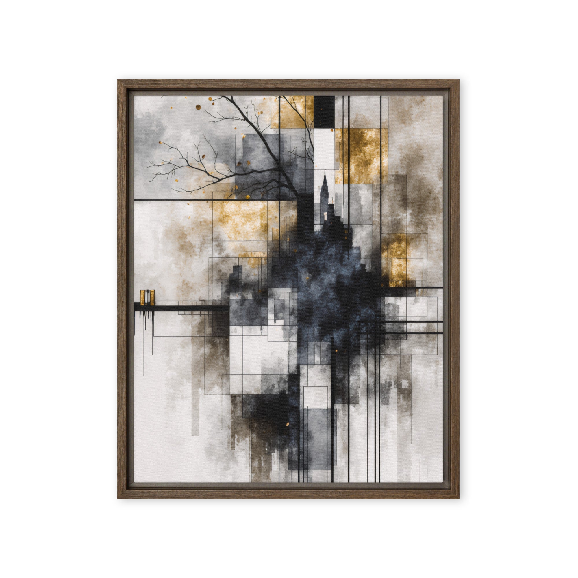 Alchemy framed canvas print wall display image in brown frame, 20 x 30 inch large size
