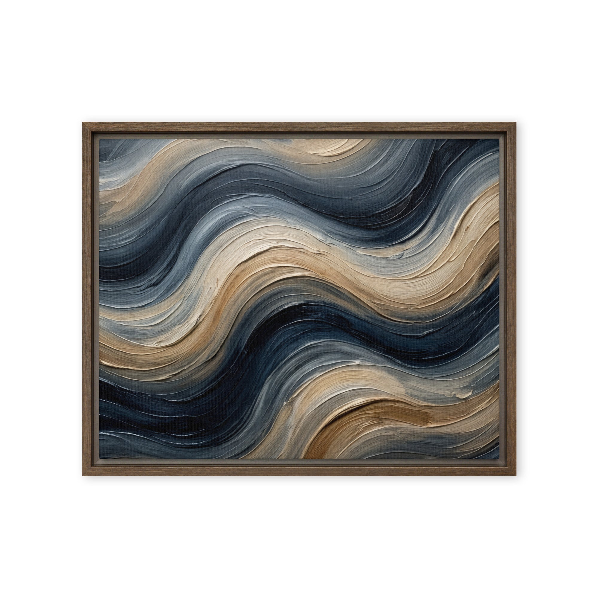 Conform framed canvas print wall display image in brown frame, 20 x 30 inch large size