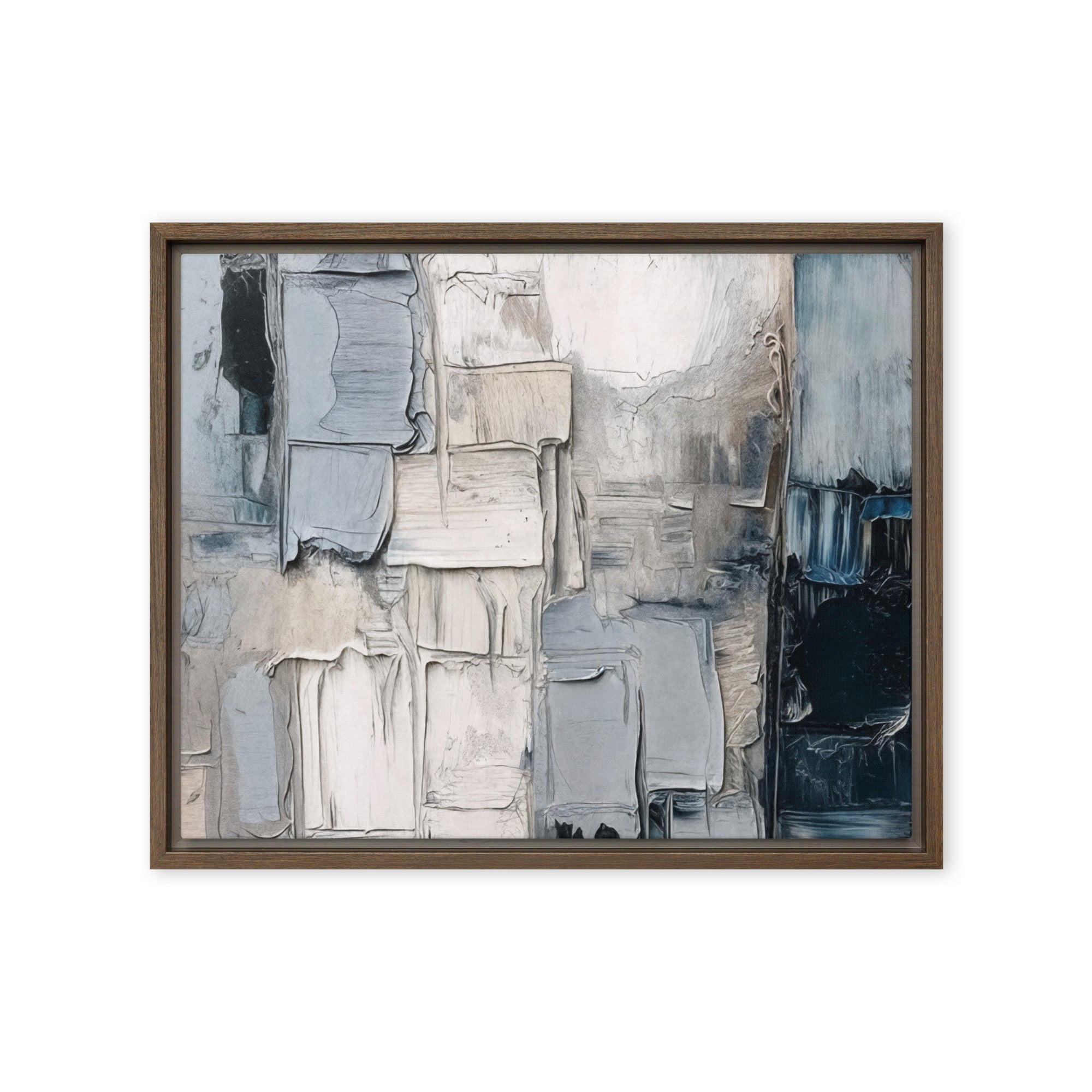 Haze framed canvas print wall display image in brown frame, 20 x 30 inch large size
