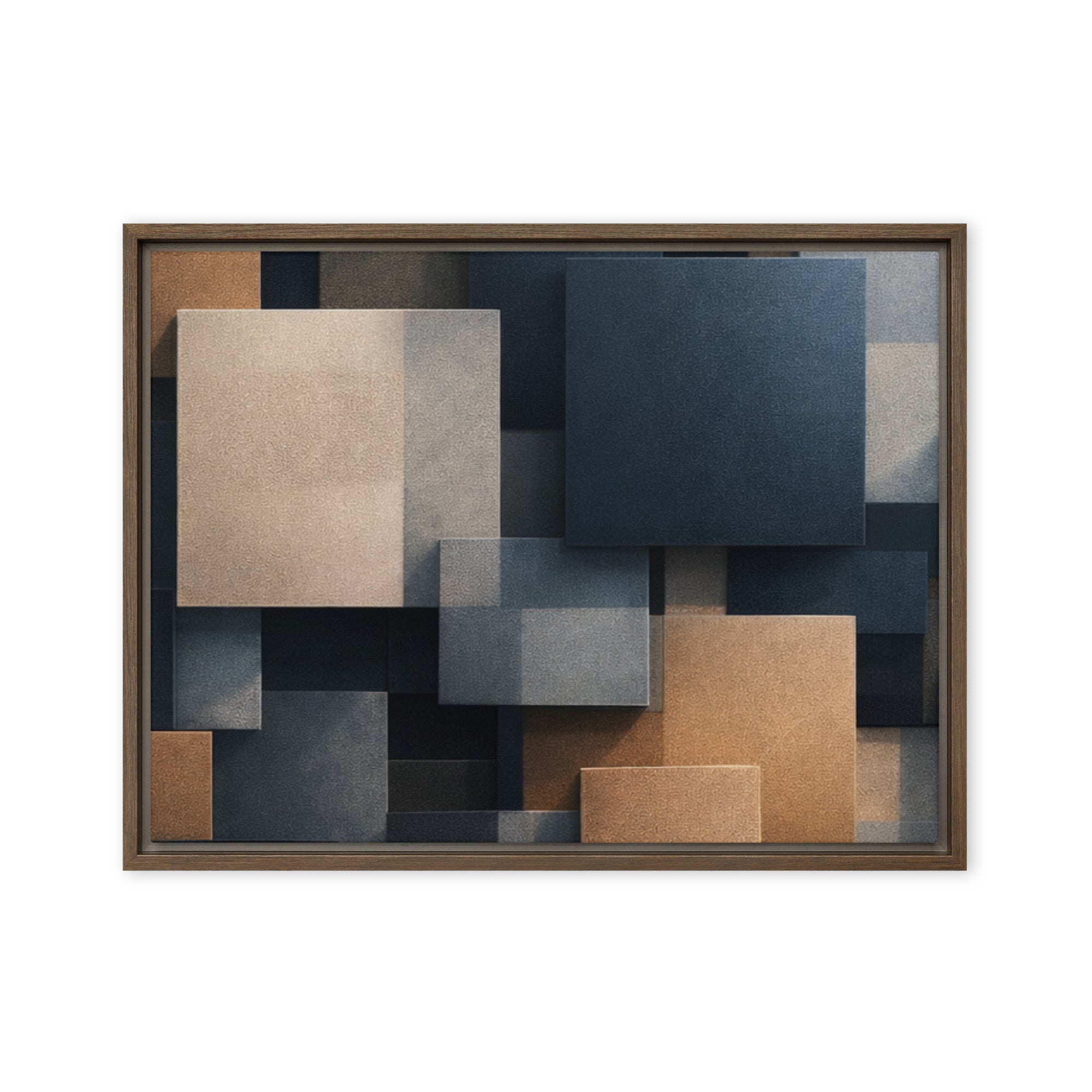 Monolith framed canvas print product view in brown frame, 24 x 36 inch statement piece