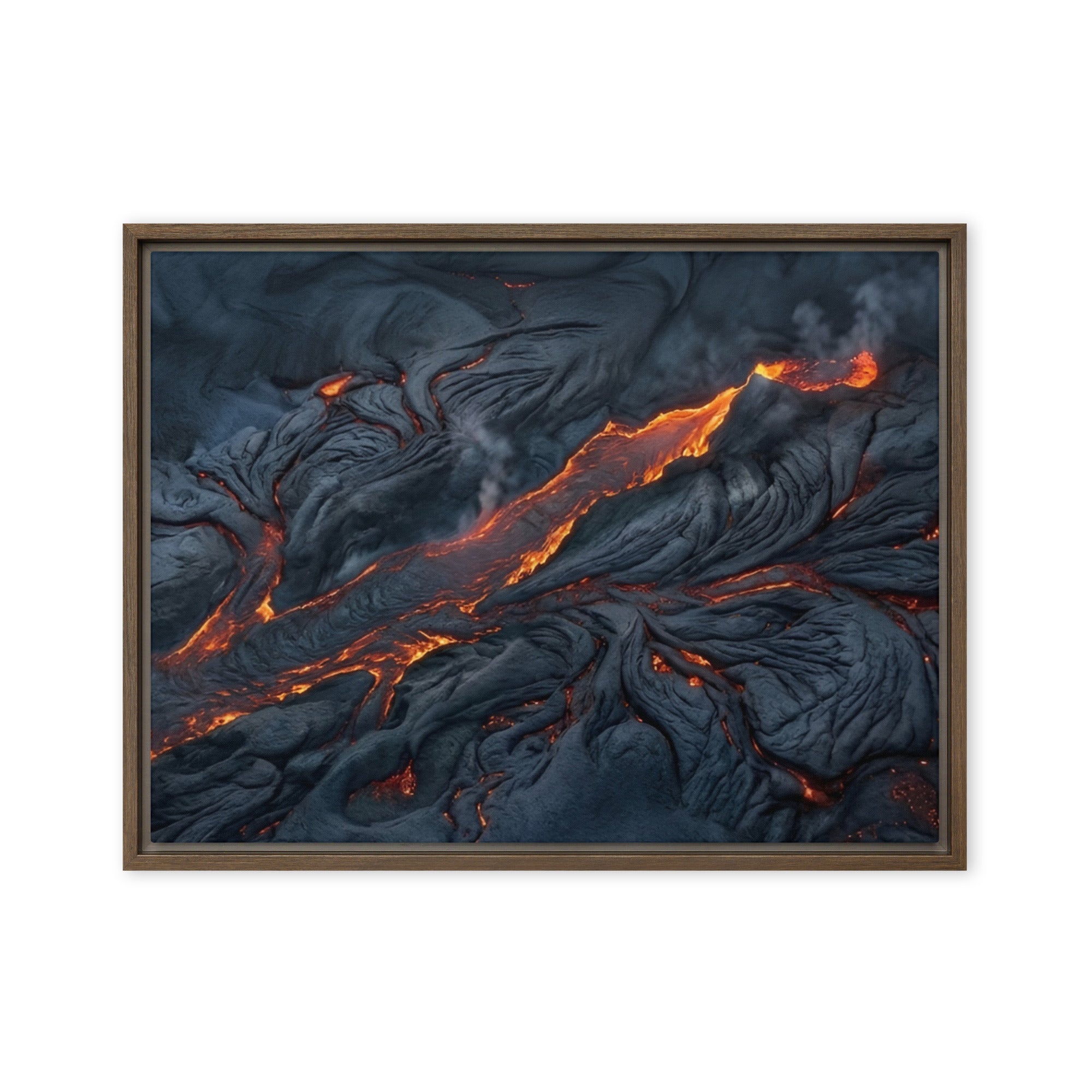 Molten framed canvas print product view in brown frame, 24 x 36 inch statement piece