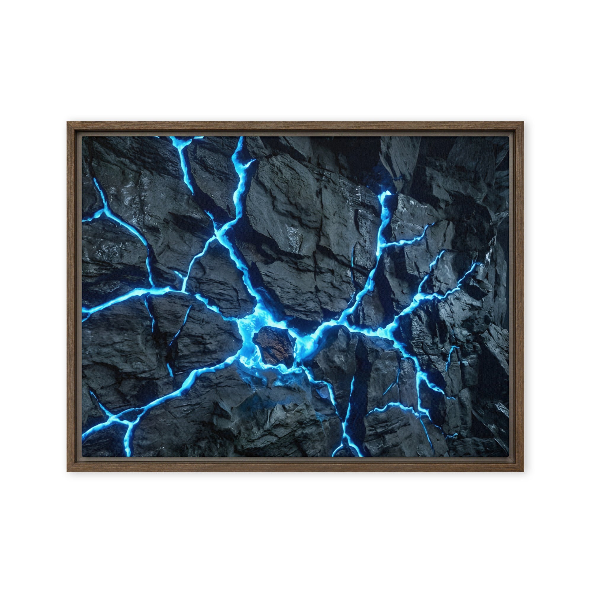 Vesicle framed canvas print with product details shown in white frame, 9 x 12 inch universal size