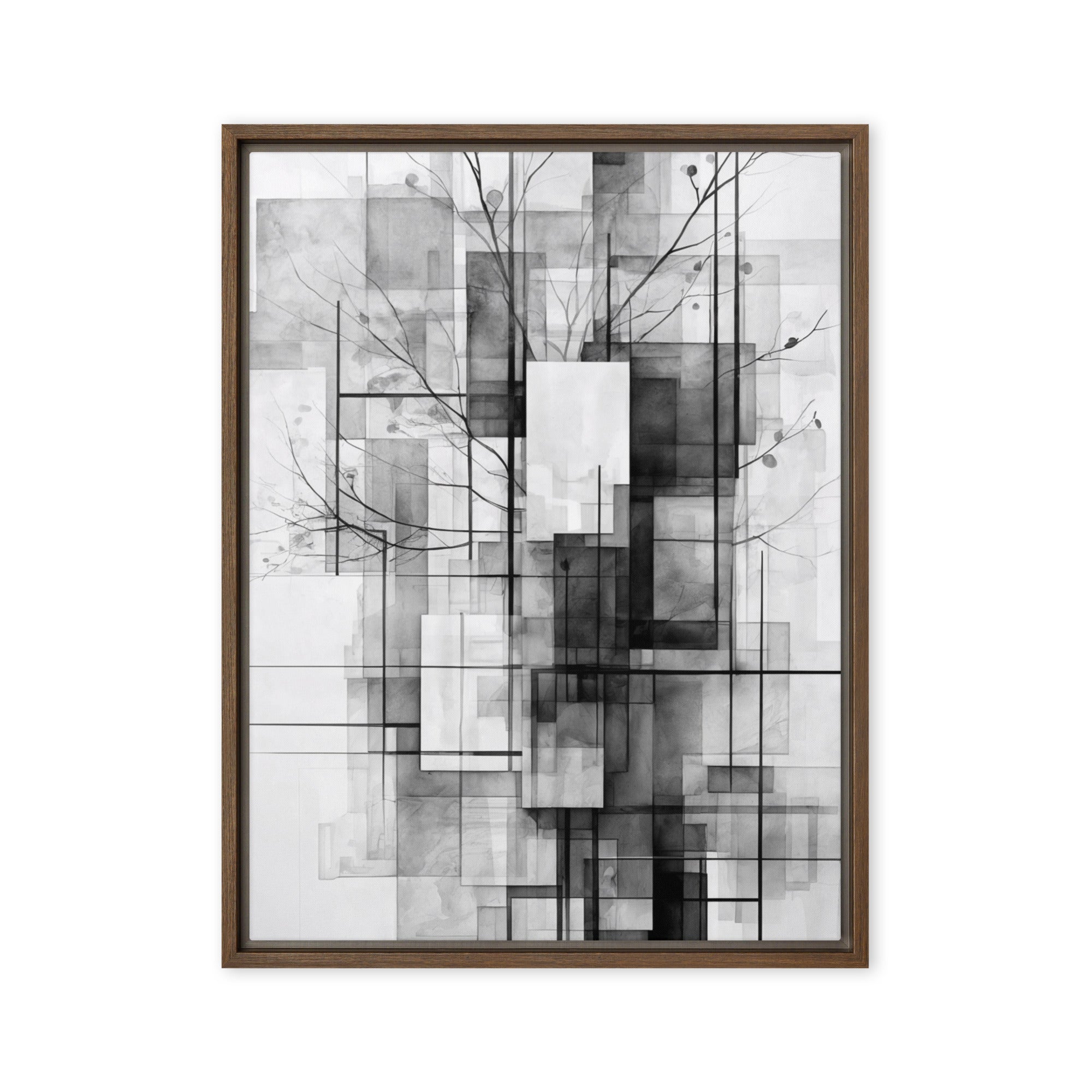 False framed canvas print image for product listing in white frame, 20 x 30 inch large size