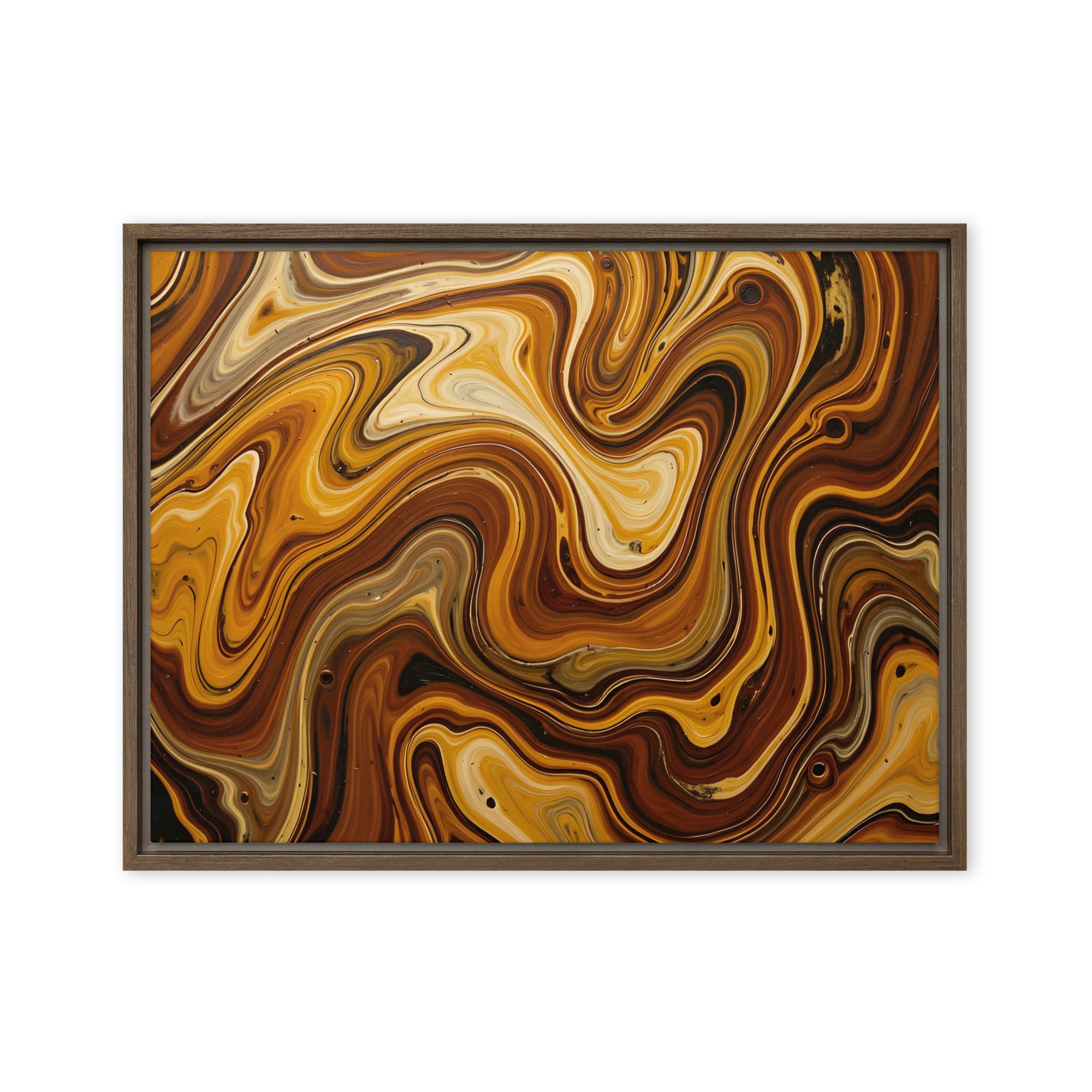 Molten Earth framed canvas print image for product listing in white frame, 8 x 10 inch universal size