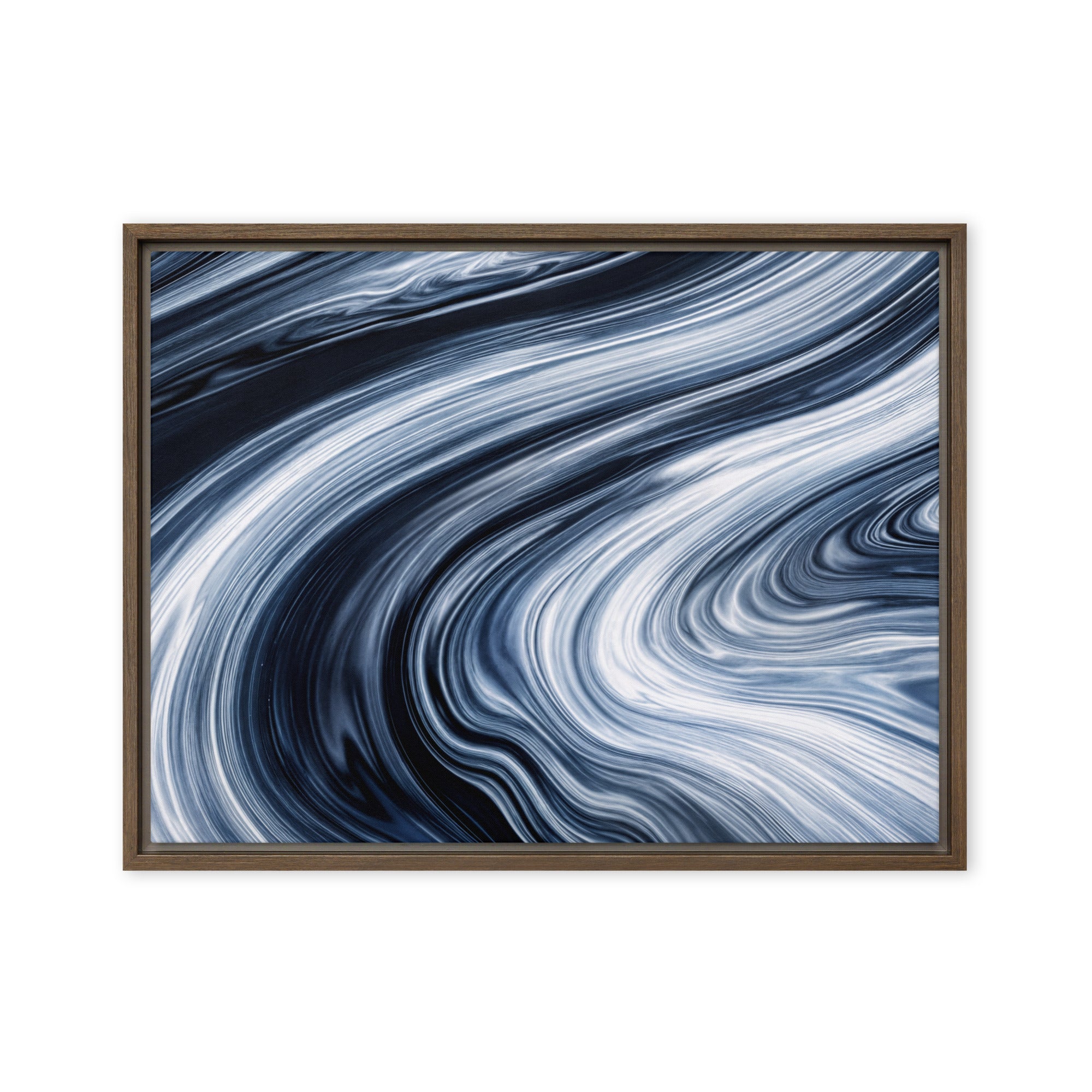 Vortex framed canvas print product view in brown frame, 24 x 36 inch statement piece