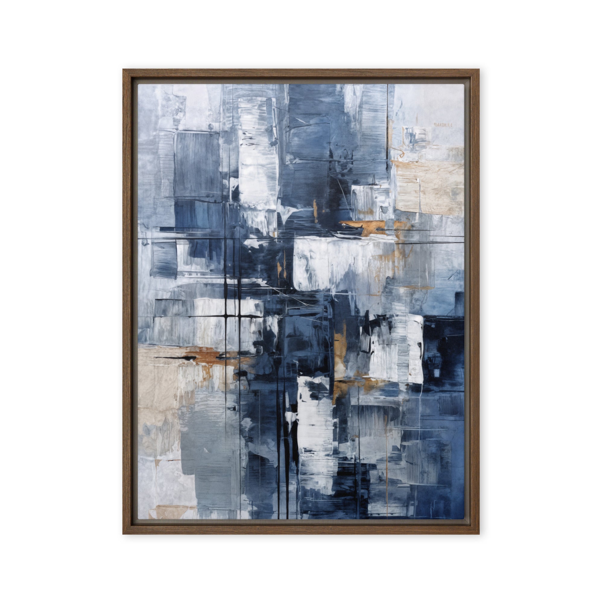 Push framed canvas print image for product listing in white frame, 8 x 10 inch universal size
