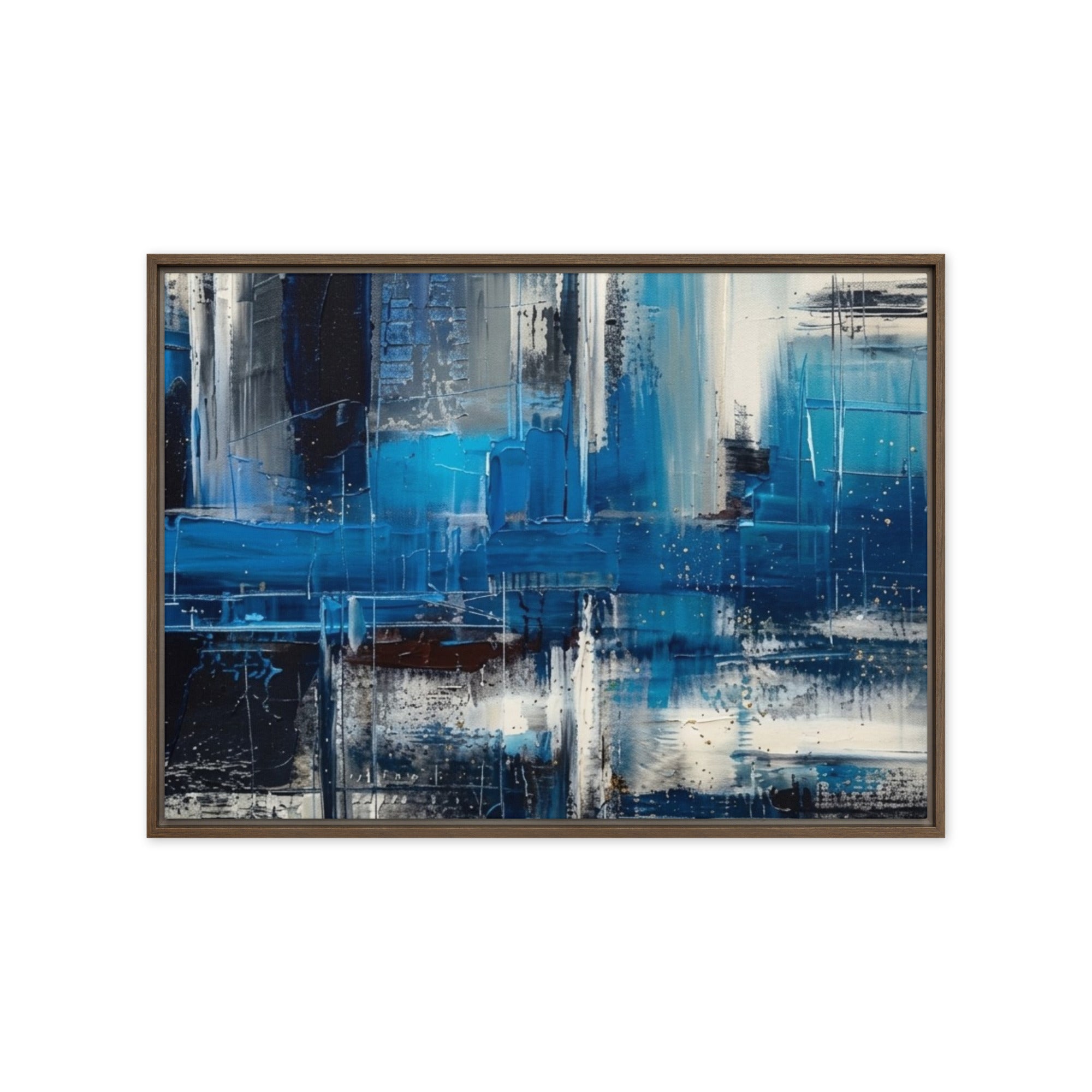 Isle framed canvas print image for product listing in brown frame, 24 x 32 inch large size