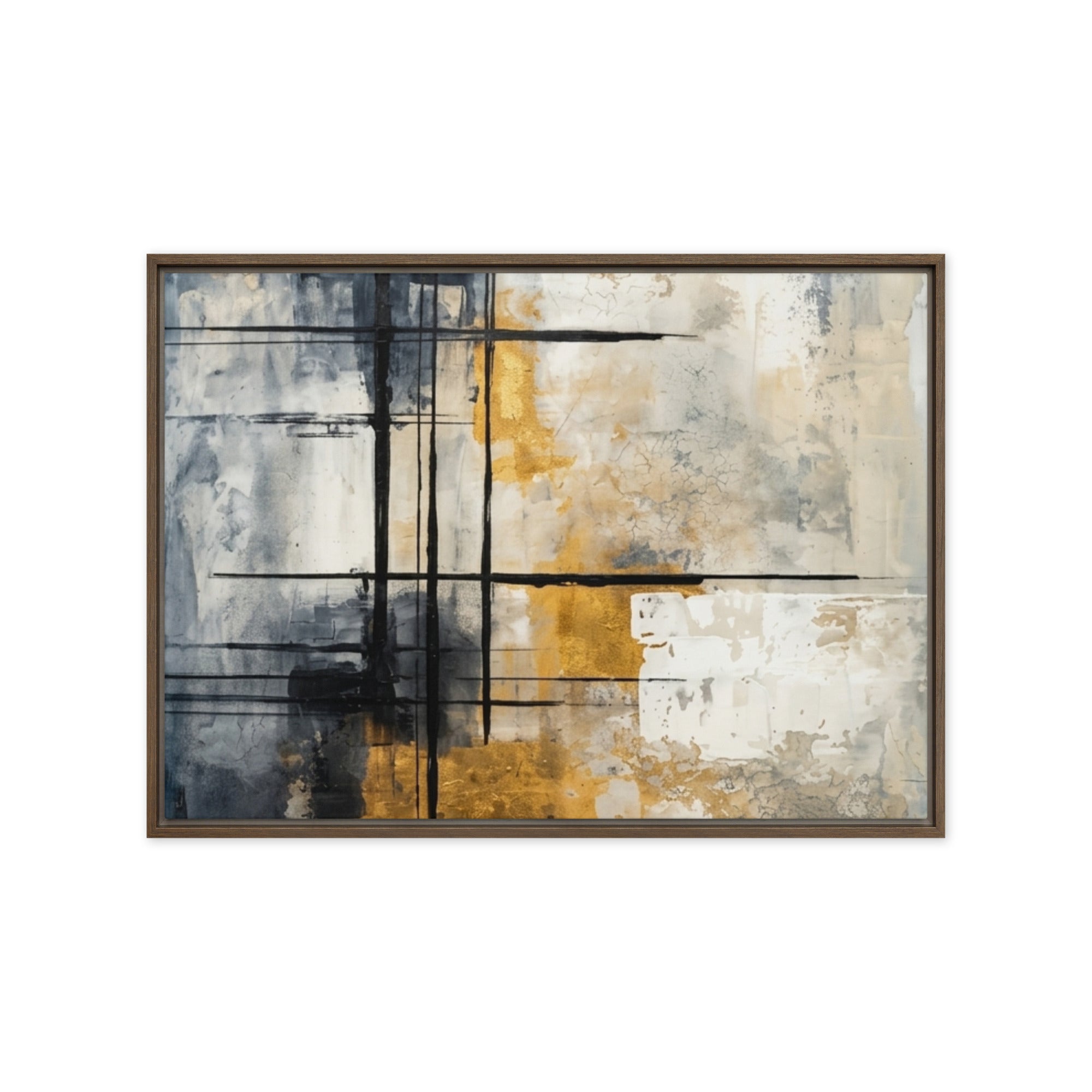 Elite framed canvas print product view in white frame, 11 x 14 inch universal size