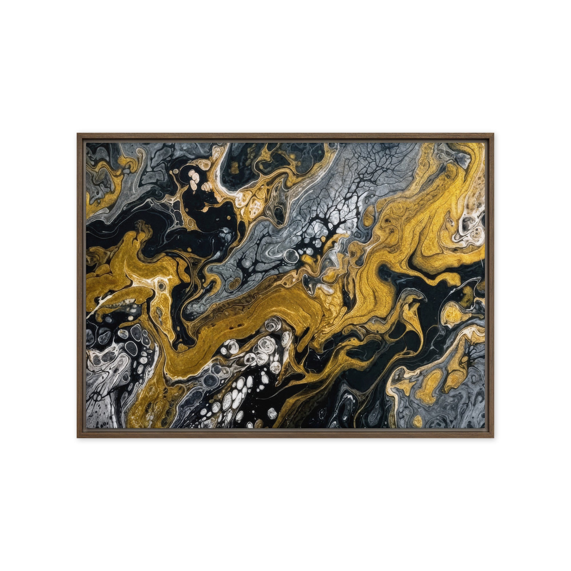 Aurum framed canvas print image for product listing in white frame, 8 x 10 inch universal size