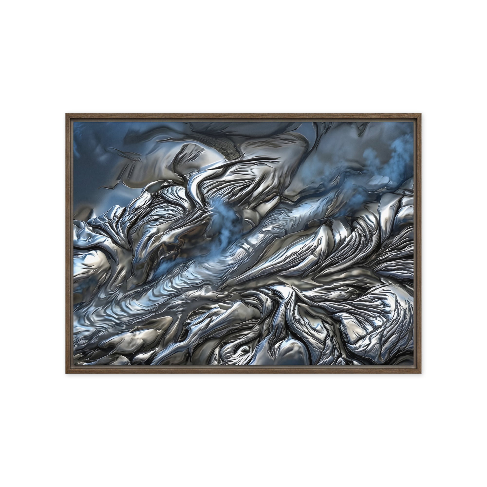 Andesite framed canvas print product image in white frame, 12 x 12 inch universal size