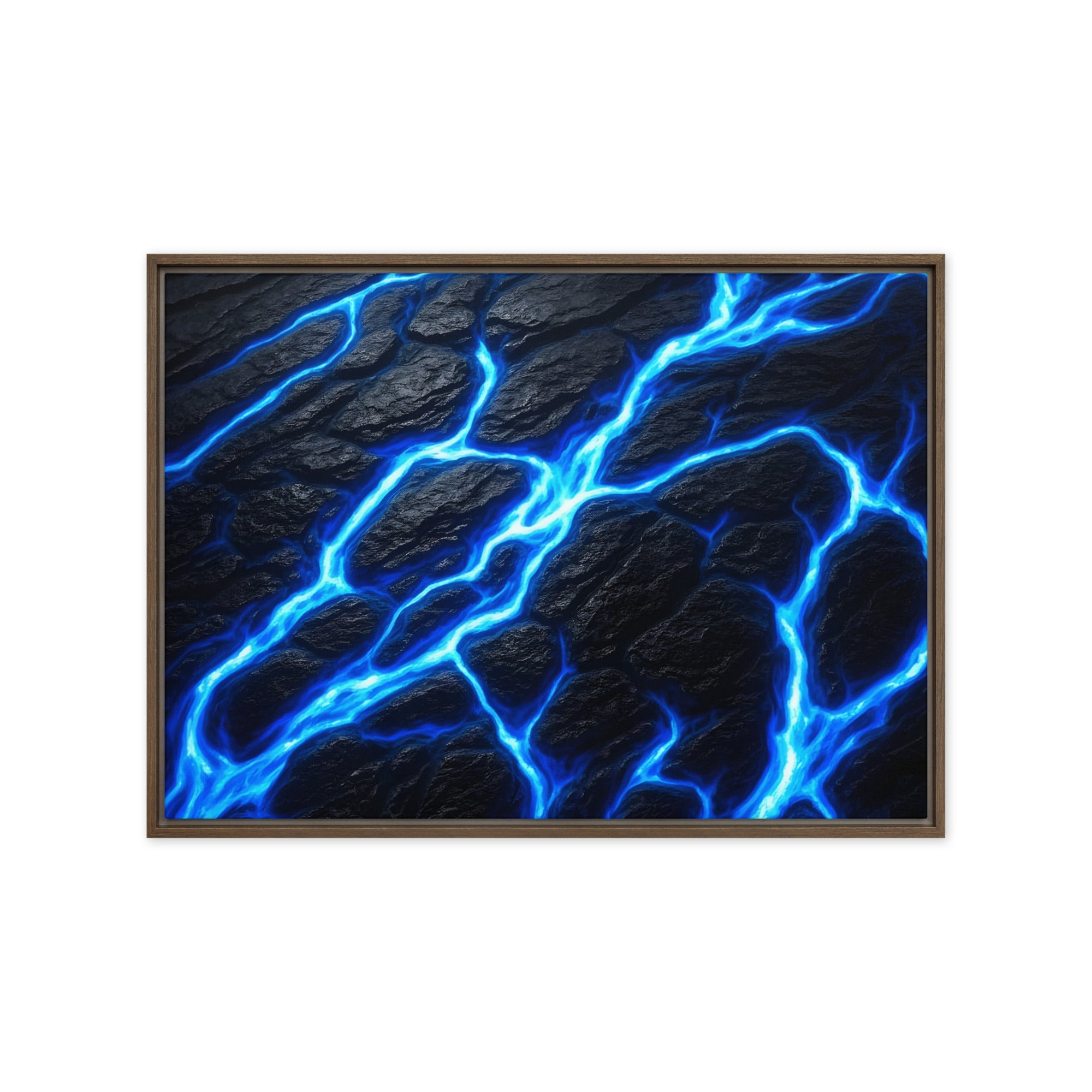 Fissure framed canvas print product image in white frame, 12 x 12 inch universal size