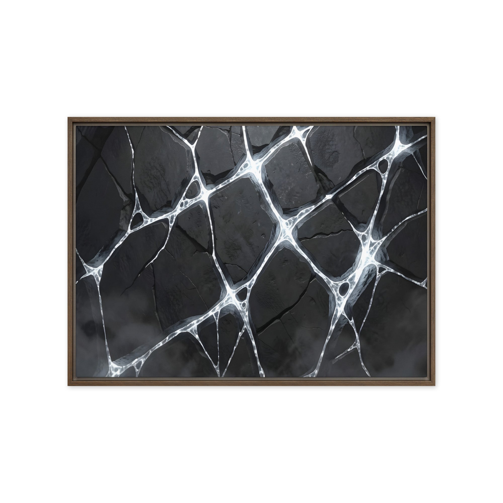 Pumice framed canvas print, front view in white frame, 11 x 14 inch universal size