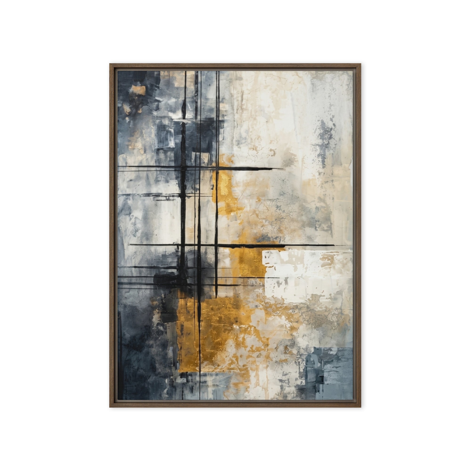 Elitist framed canvas print product image in white frame, 12 x 12 inch universal size