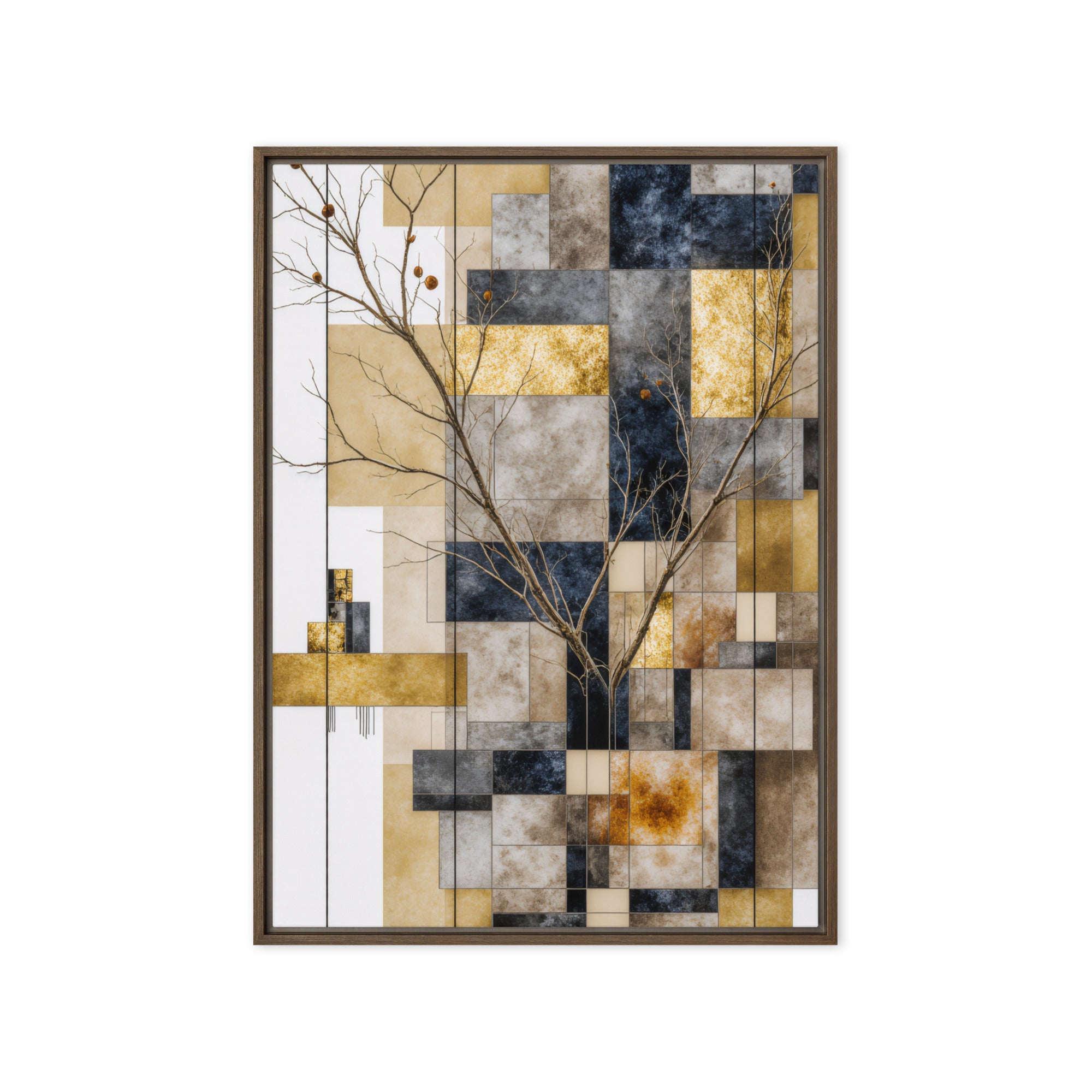 Solari framed canvas print product image in white frame, 12 x 12 inch universal size