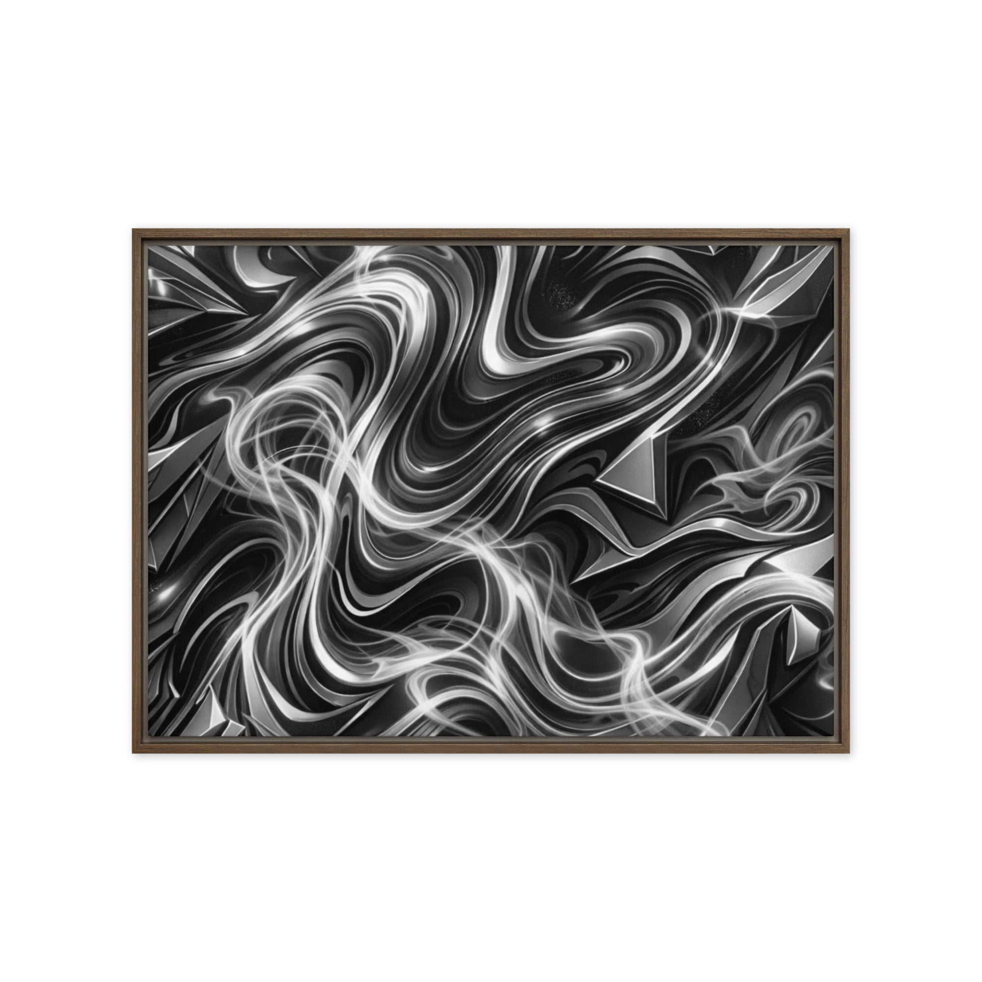 Edge framed canvas print product image in white frame, 12 x 12 inch universal size