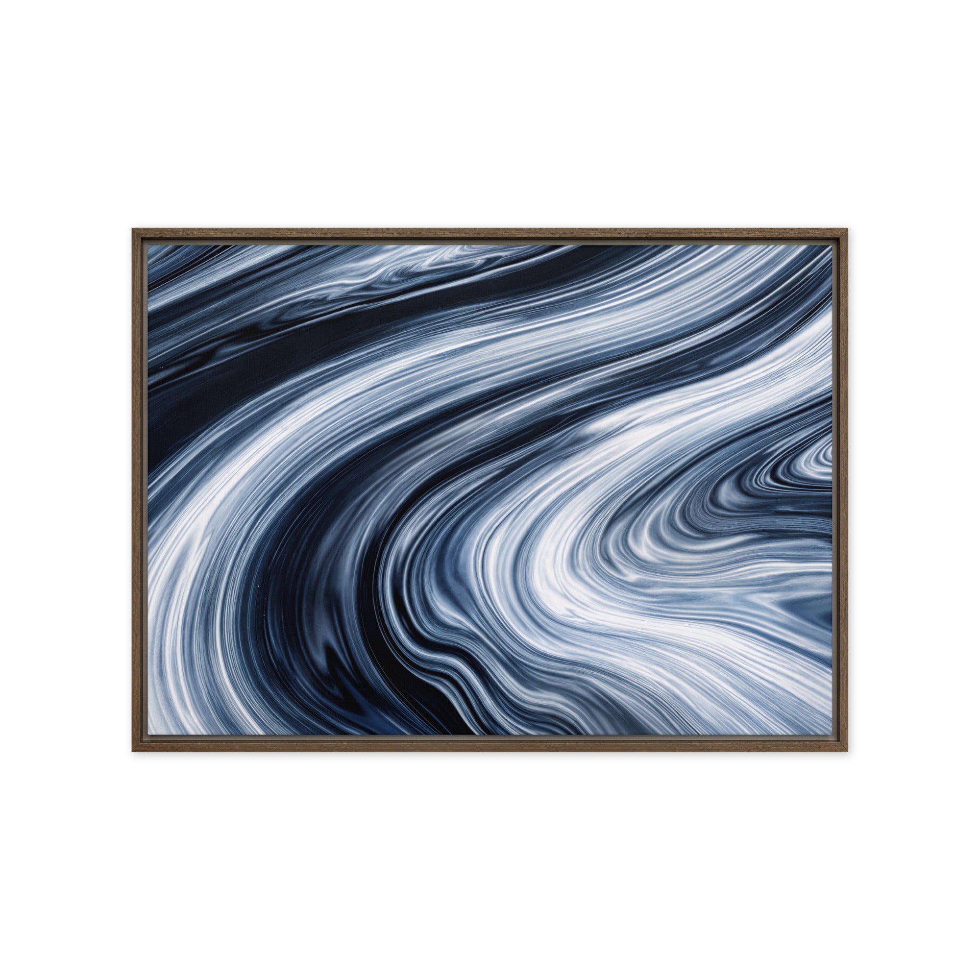 Vortex framed canvas print, front view in white frame, 11 x 14 inch universal size
