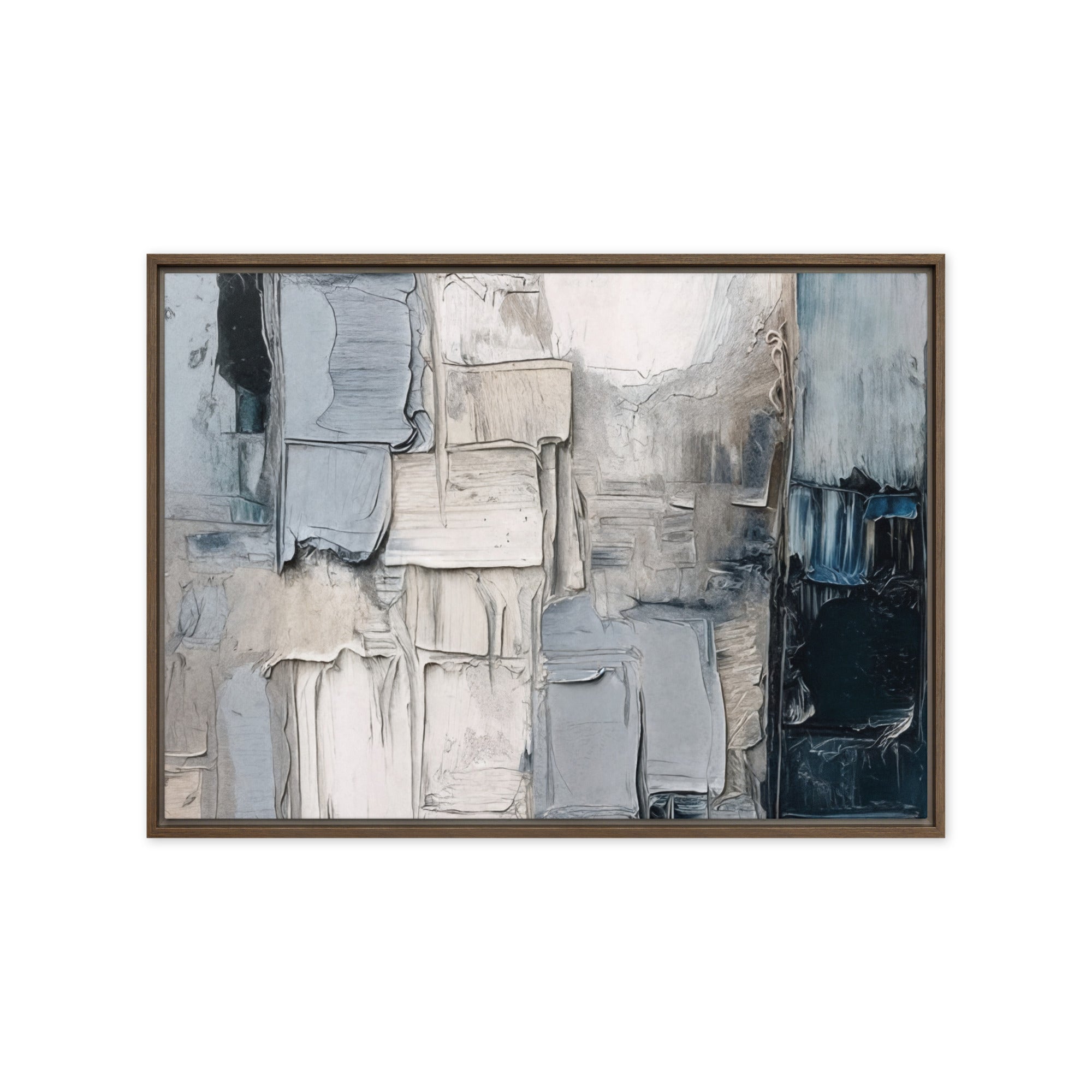 Haze framed canvas print product image in white frame, 12 x 12 inch universal size