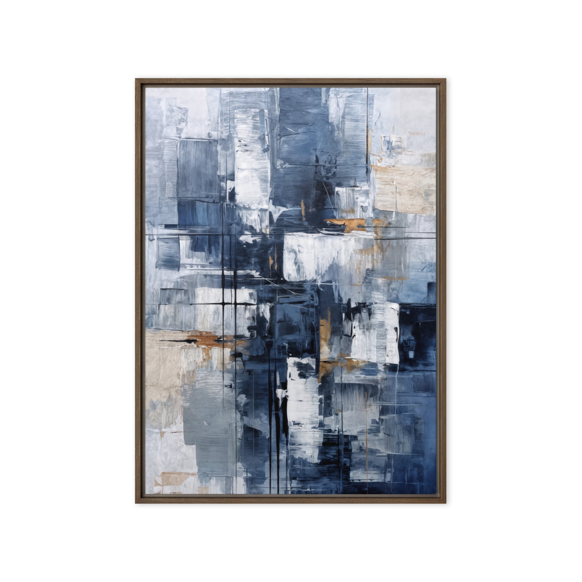 Push framed canvas print product image in white frame, 12 x 12 inch universal size