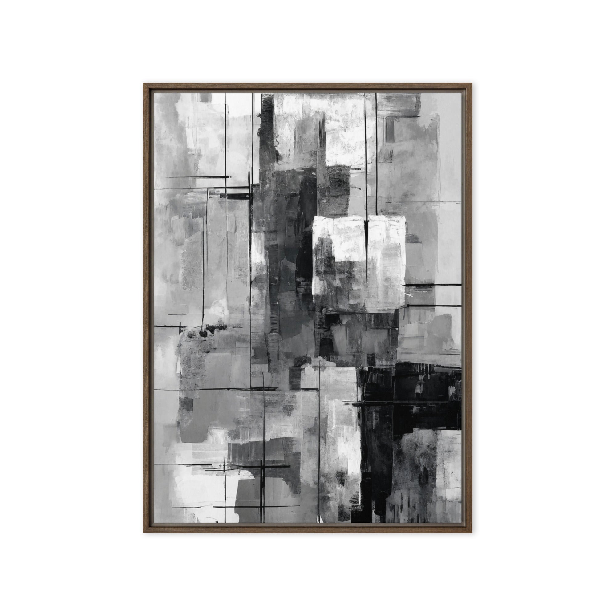 Align framed canvas print, front view in white frame, 11 x 14 inch universal size