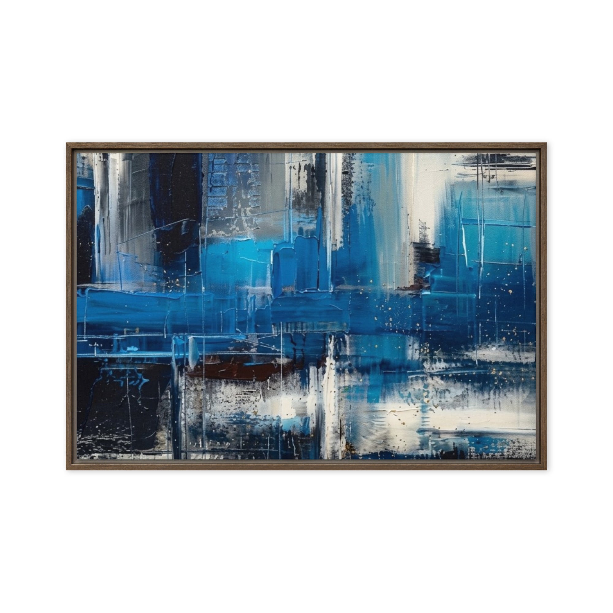 Isle framed canvas print product image in white frame, 12 x 18 inch universal size