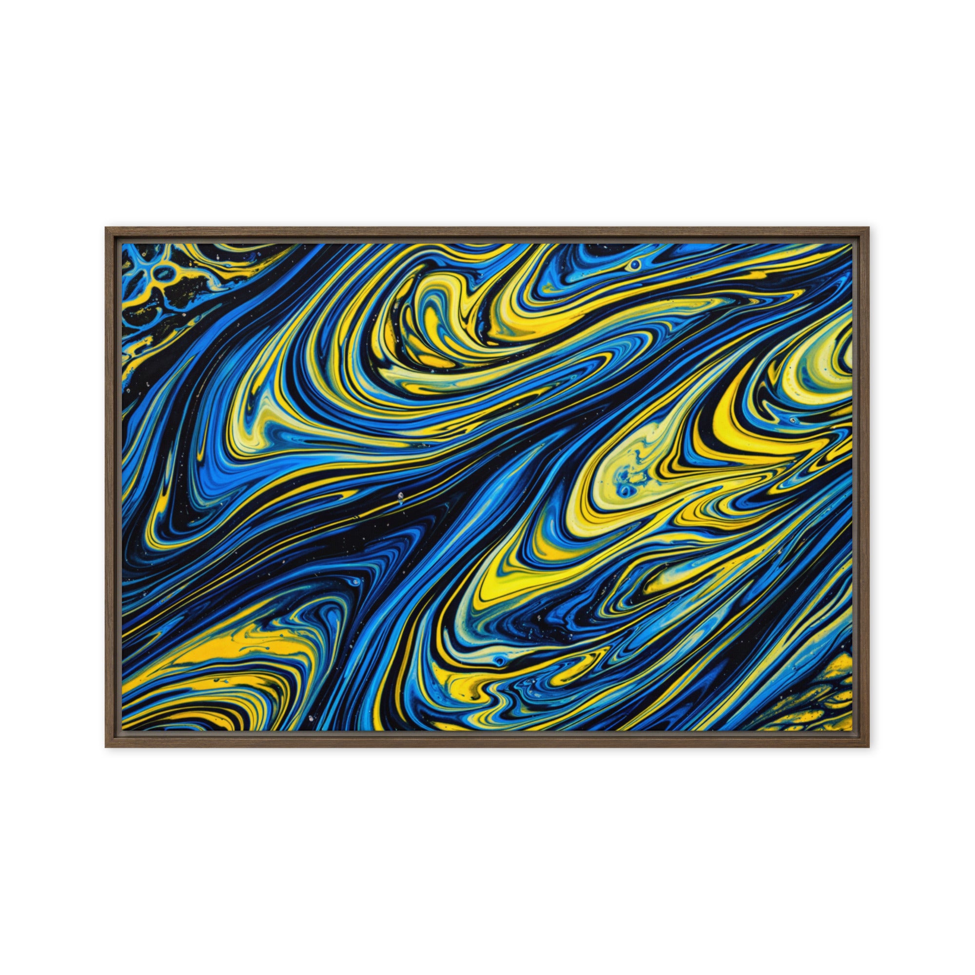 Coral wall art product image as a framed canvas print in white frame, 12 x 18 inch universal size