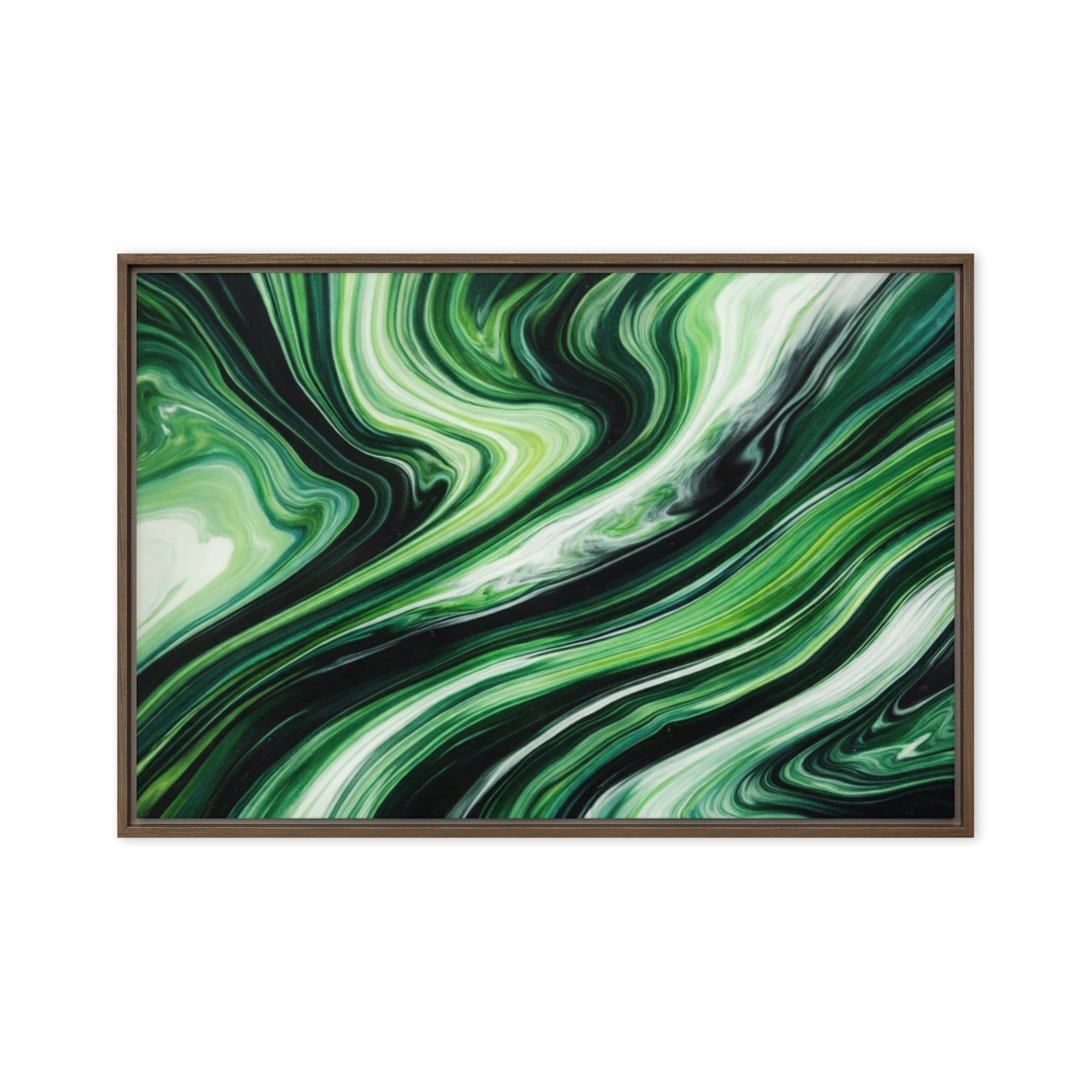 Verdant framed canvas print product image in white frame, 12 x 18 inch universal size