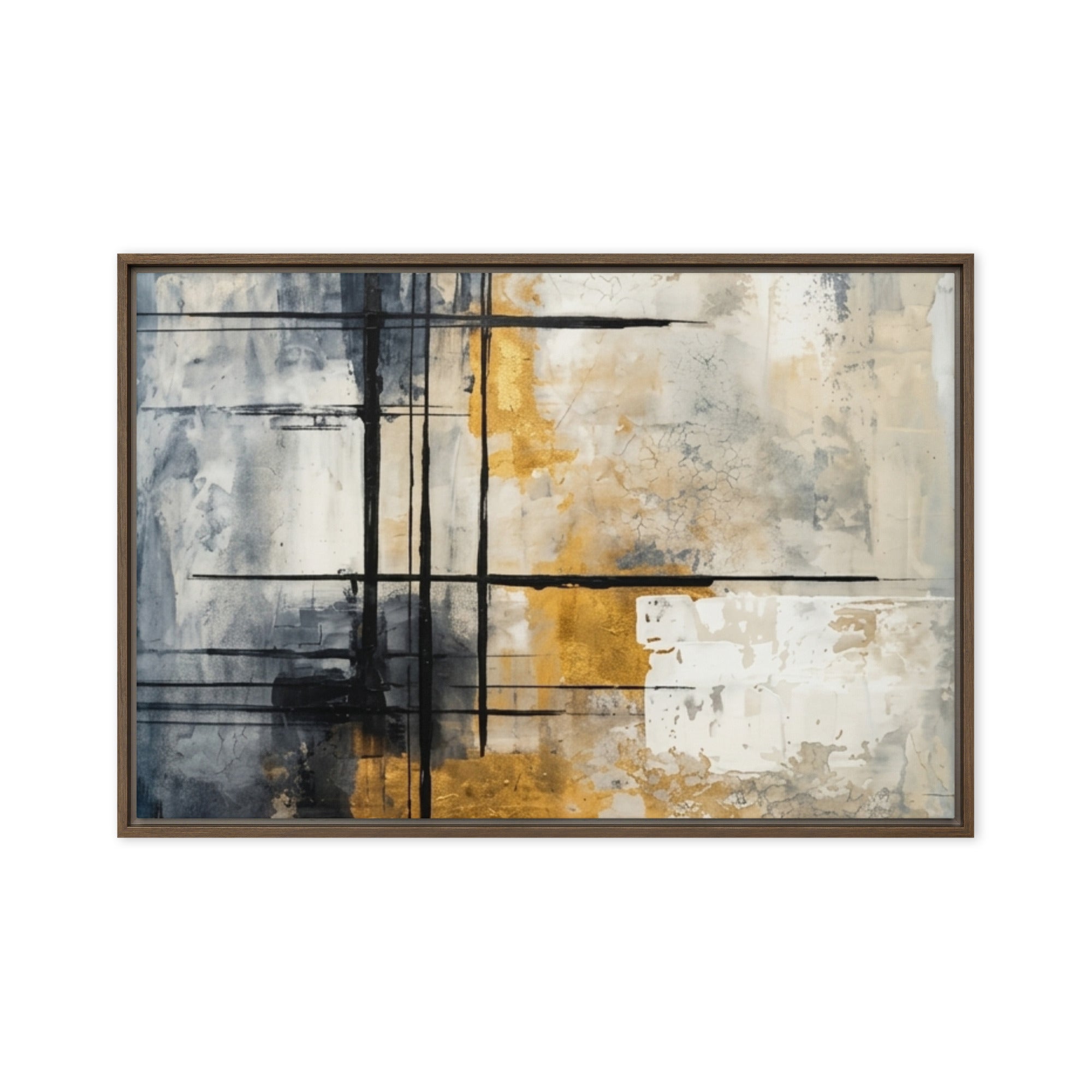Elite framed canvas print, front view in white frame, 12 x 18 inch universal size