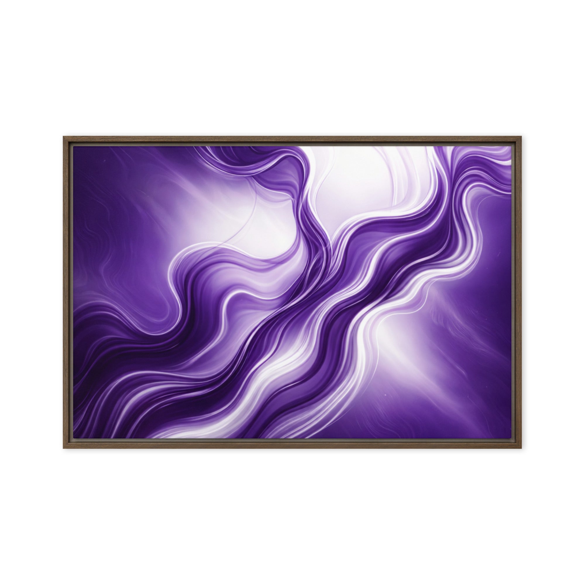 Silk framed canvas print front-facing product image in white frame, 16 x 16 inch universal size
