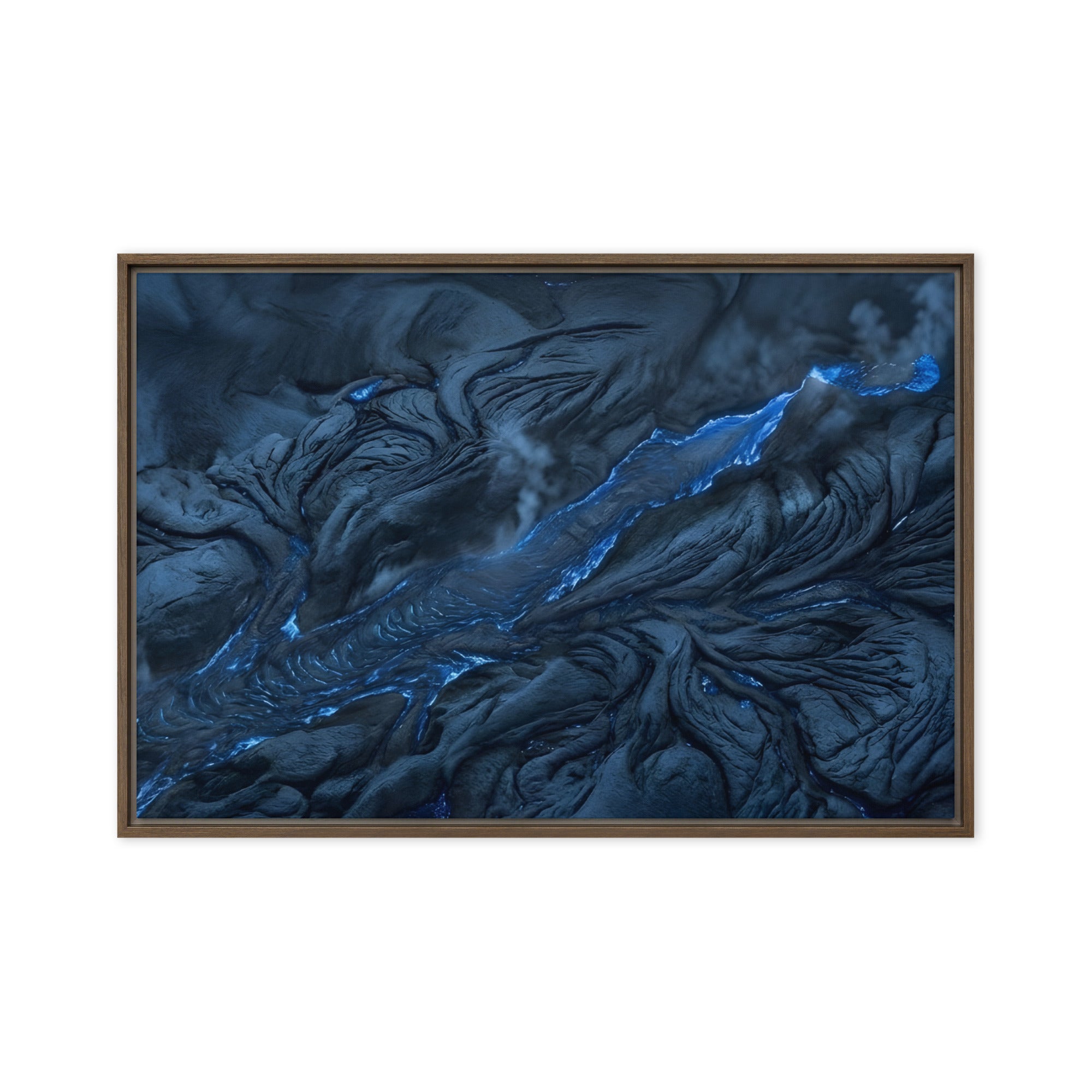 Vent framed canvas print front-facing product image in white frame, 16 x 16 inch universal size