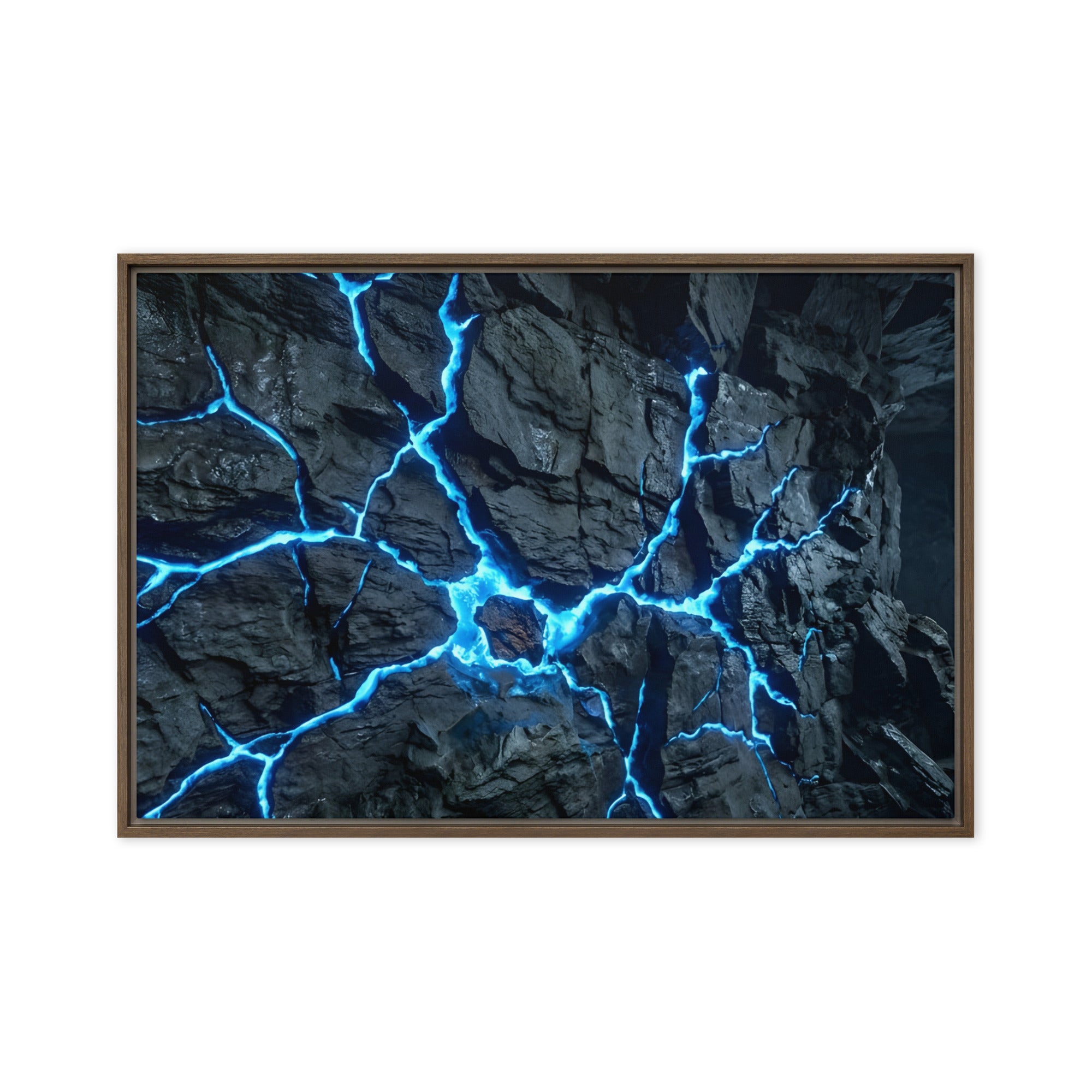 Vesicle framed canvas print wall display image in white frame, 16 x 20 inch universal size