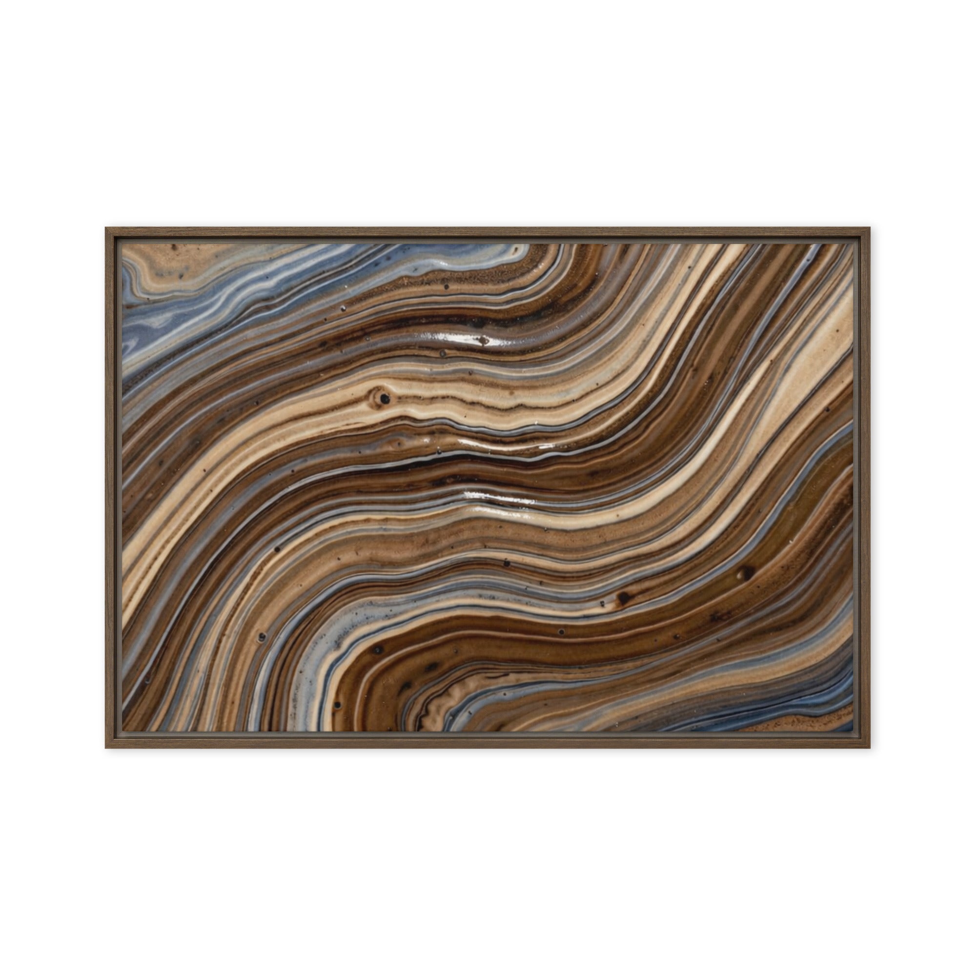 Dunes framed canvas print front-facing product image in white frame, 16 x 16 inch universal size