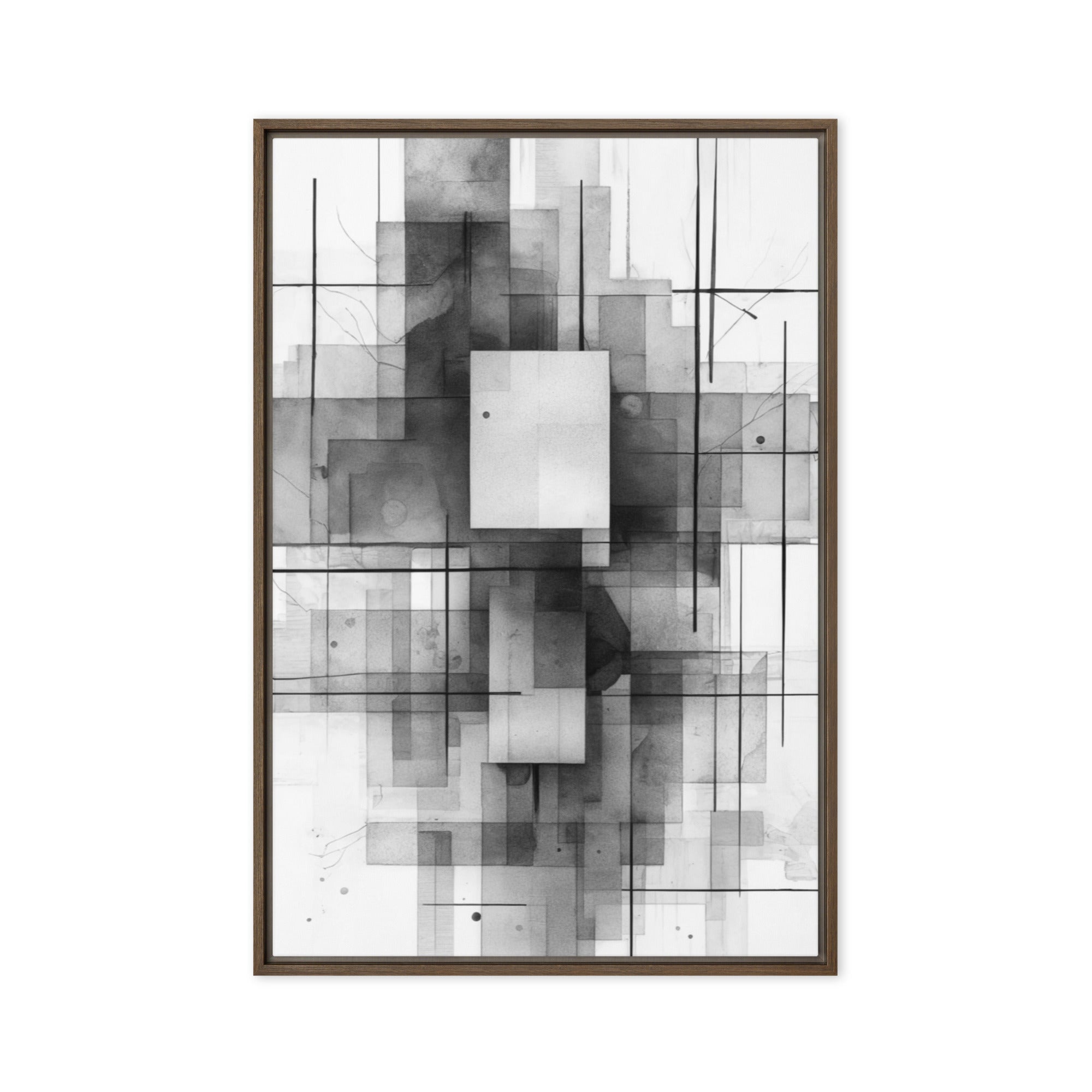 Late wall art product image as a framed canvas print in white frame, 12 x 18 inch universal size