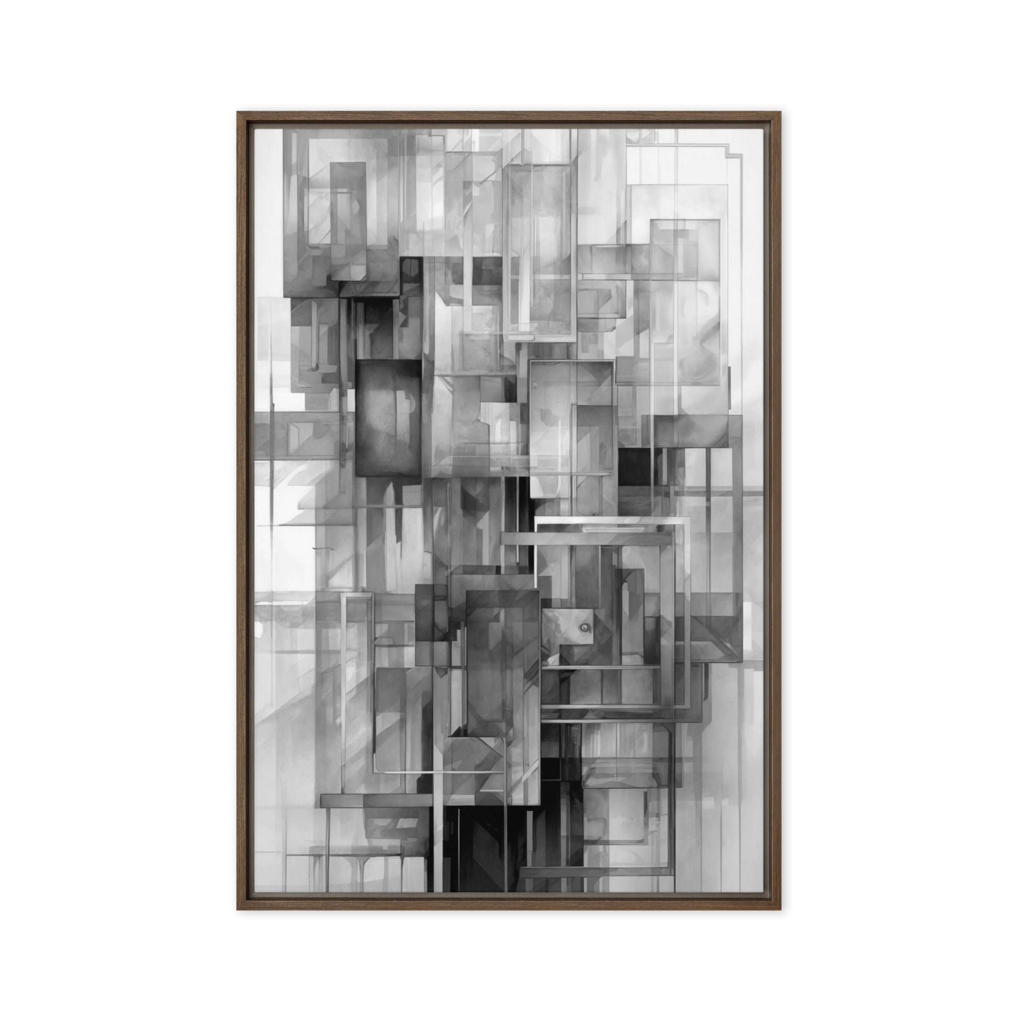 Yesterday framed canvas print product image in white frame, 18 x 24 inch large size