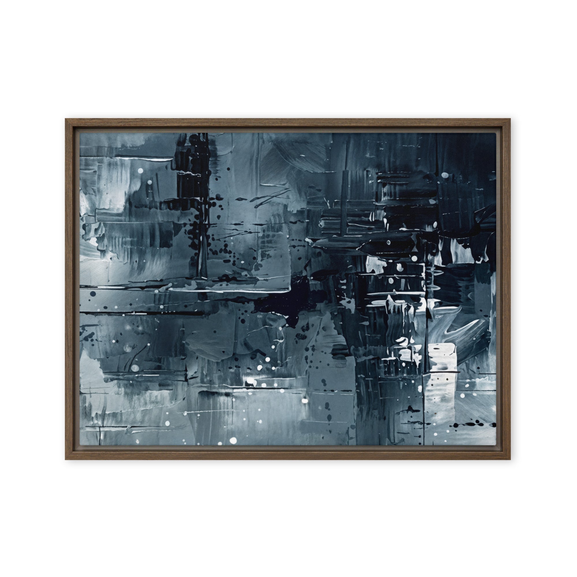 Amidst framed canvas print product mockup in white frame, 18 x 24 inch large size