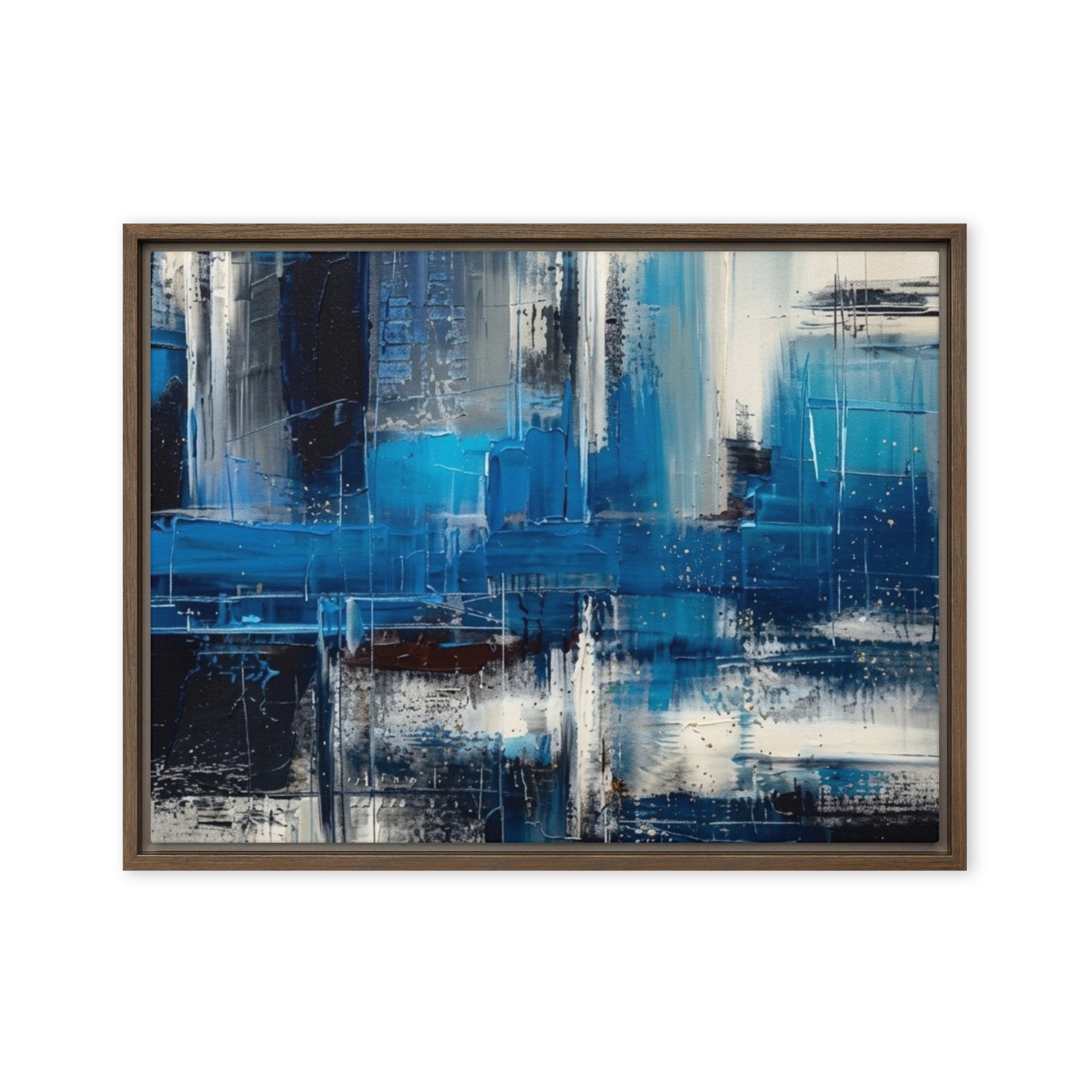 Isle framed canvas print front-facing product image in white frame, 18 x 24 inch large size
