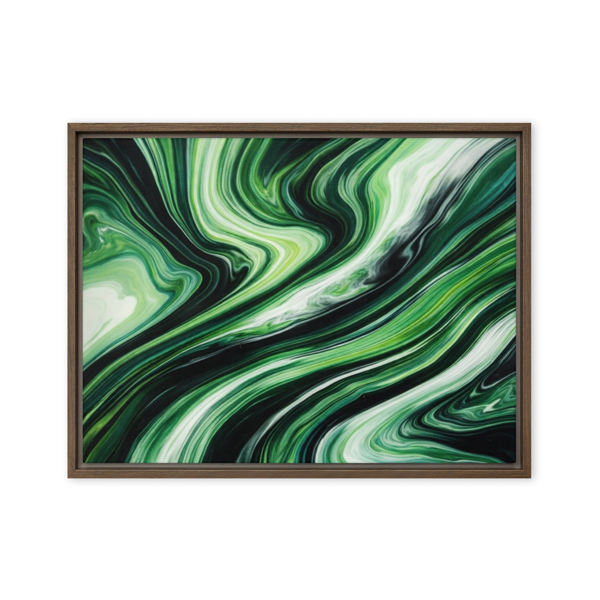 Verdant framed canvas print front-facing product image in white frame, 18 x 24 inch large size
